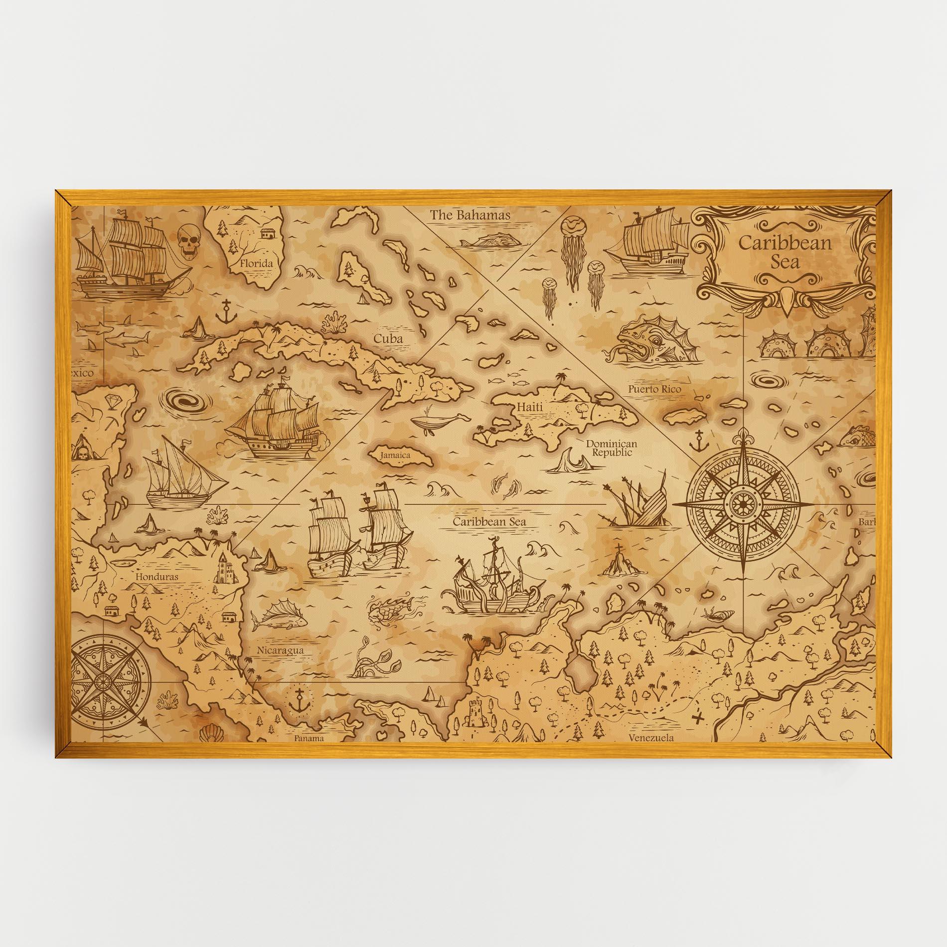 Obraz na Płótnie Caribbean Sea mockup 0