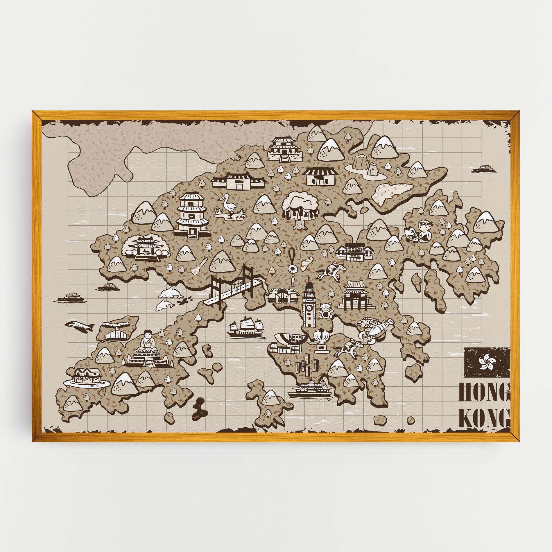 Obraz na Płótnie Hong Kong mockup 0