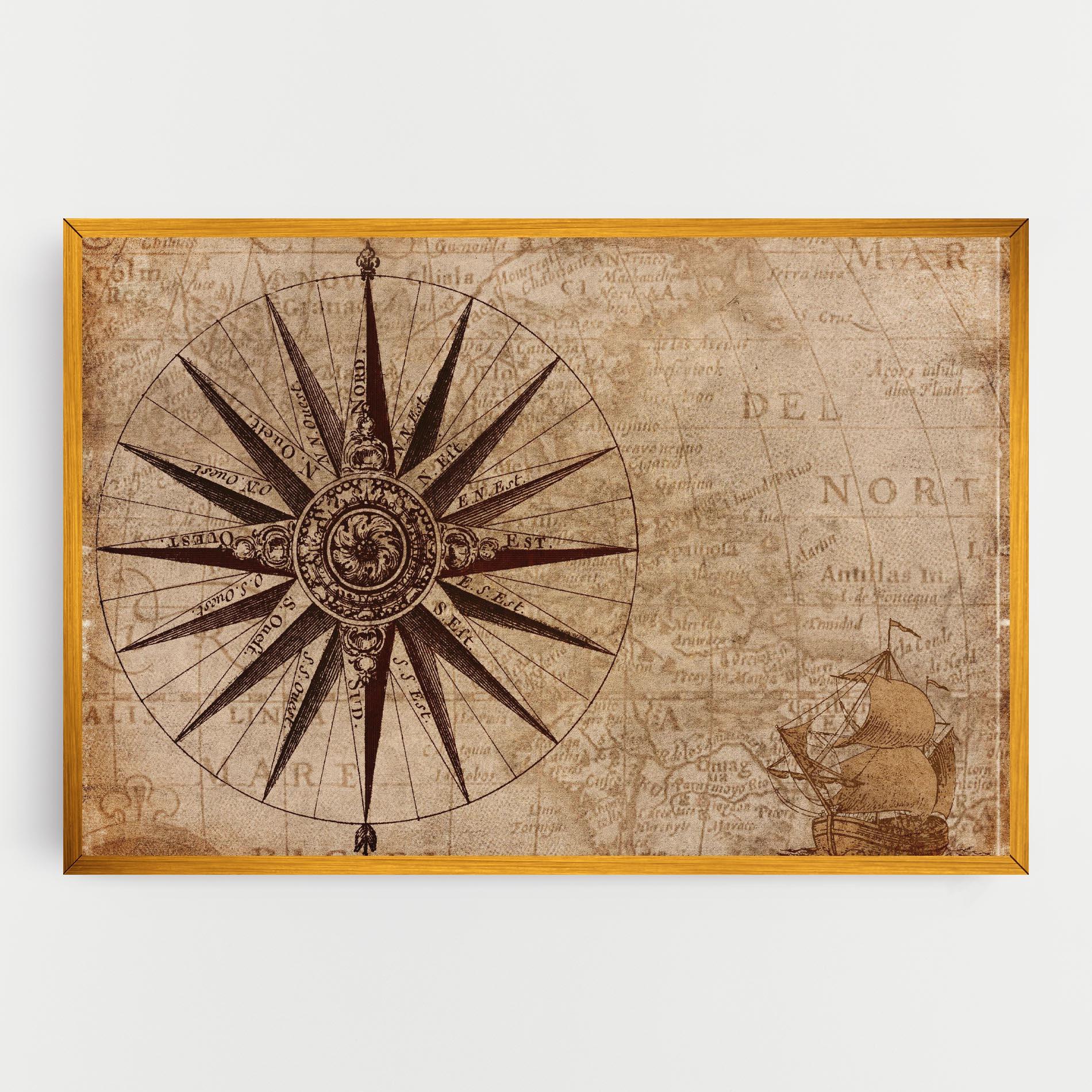 Obraz na Płótnie Vintage Map mockup 0