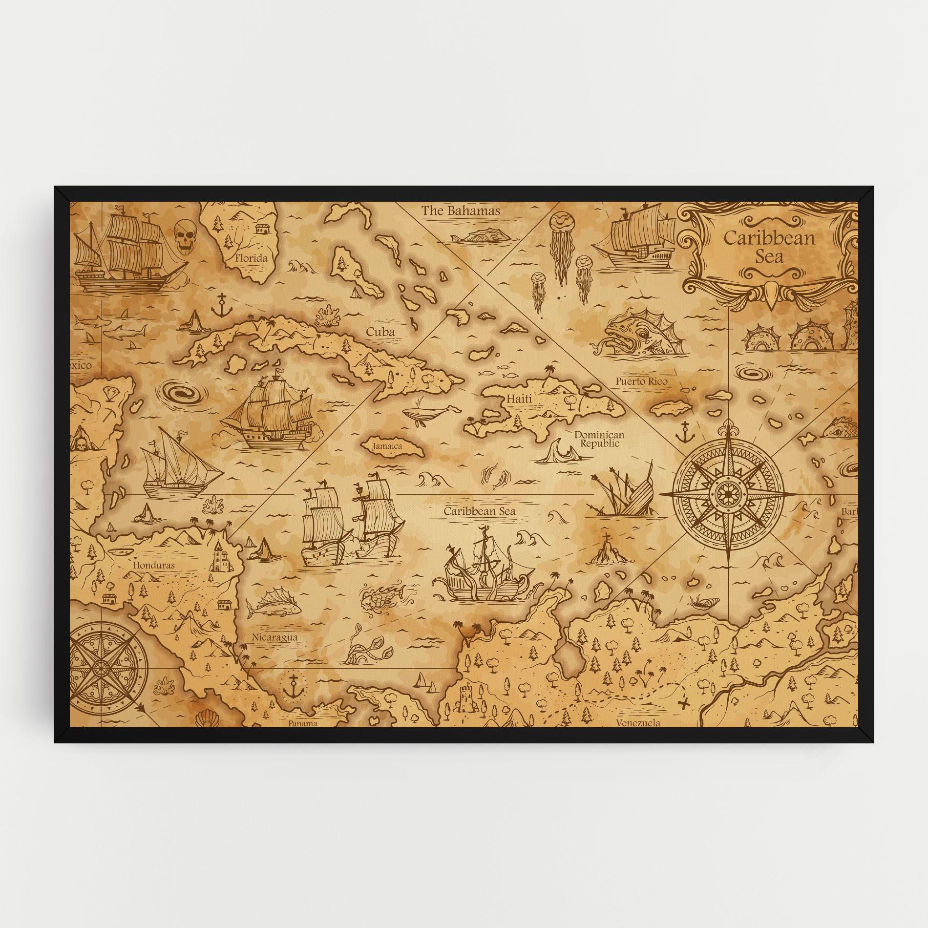 Obraz na Płótnie Caribbean Sea mockup 0