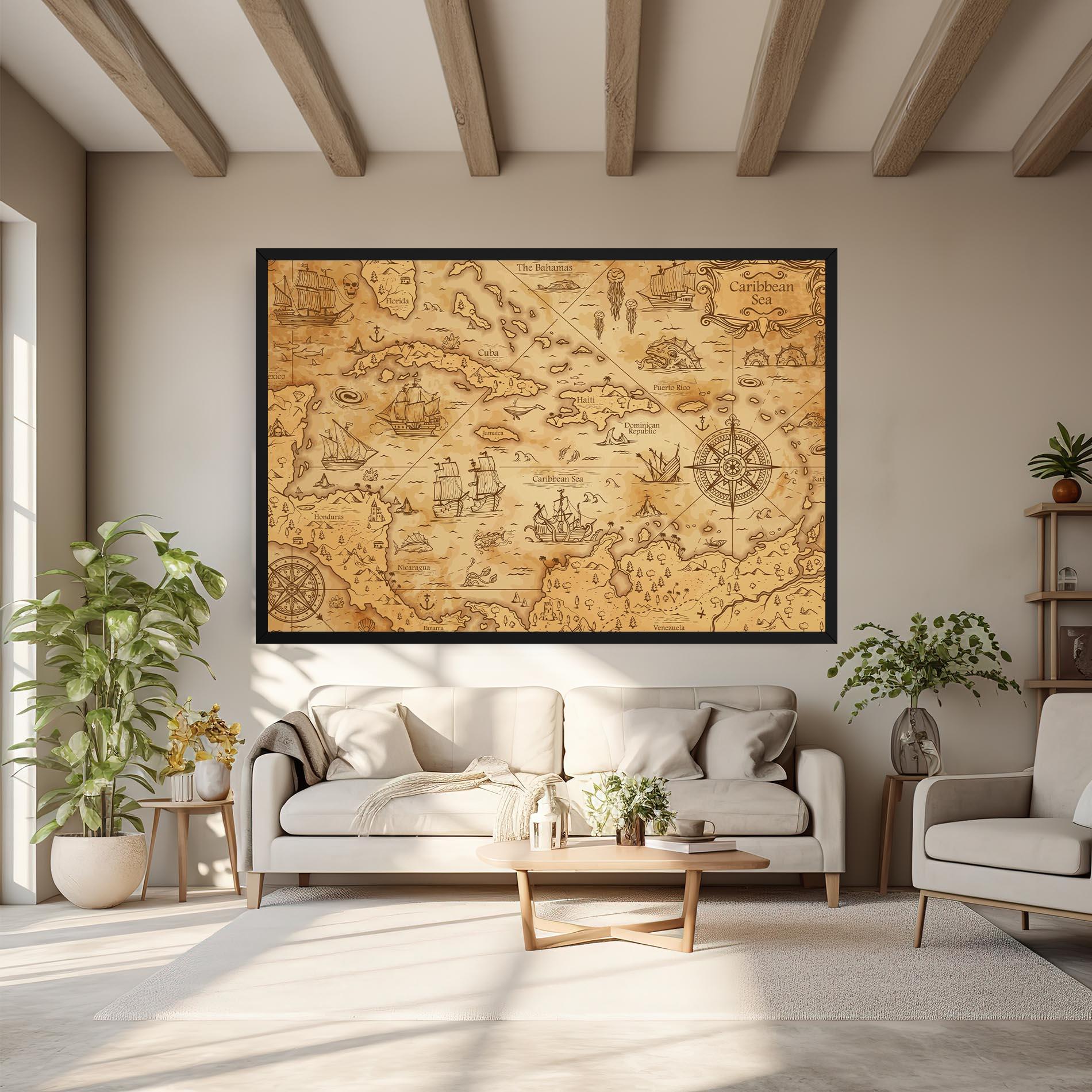 Obraz na Płótnie Caribbean Sea mockup 6