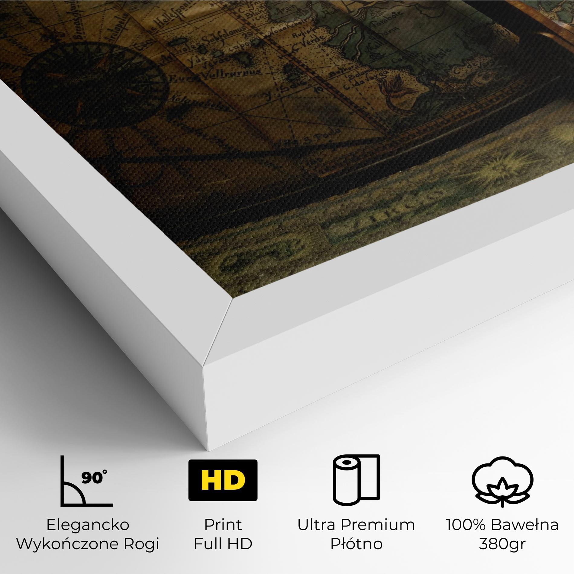 Obraz na Płótnie Globe Map mockup 4