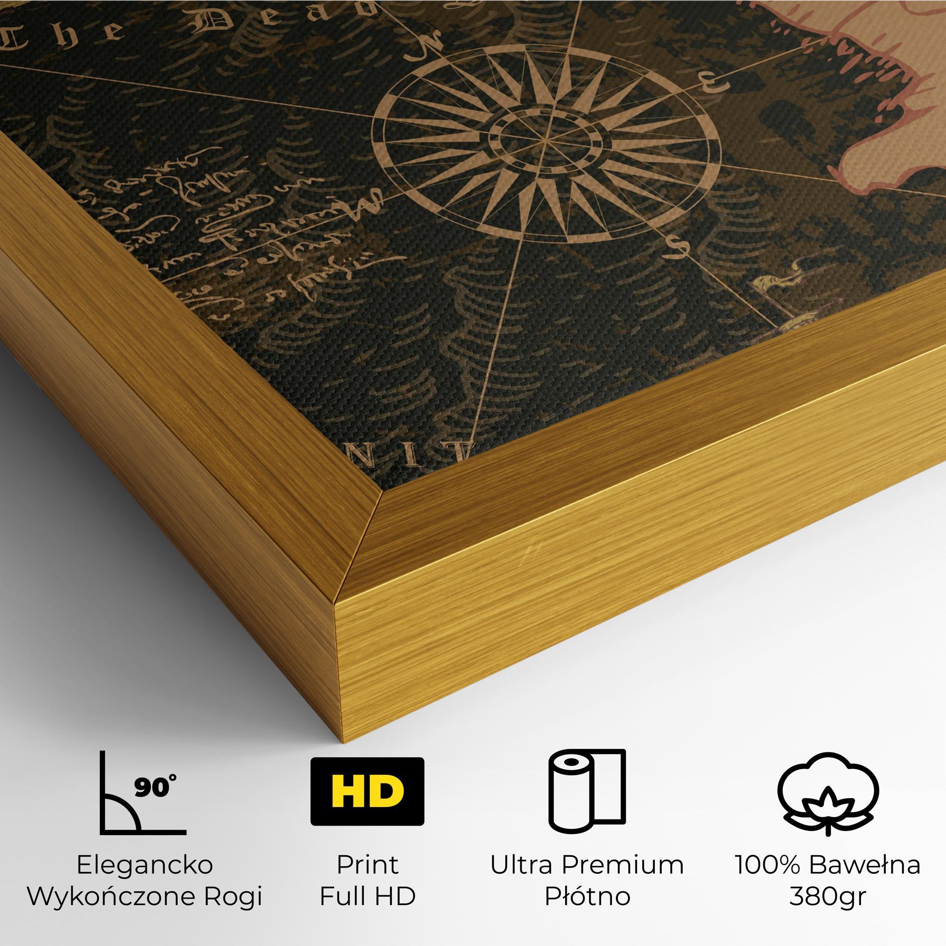 Obraz na Płótnie Cool Old Map mockup 4