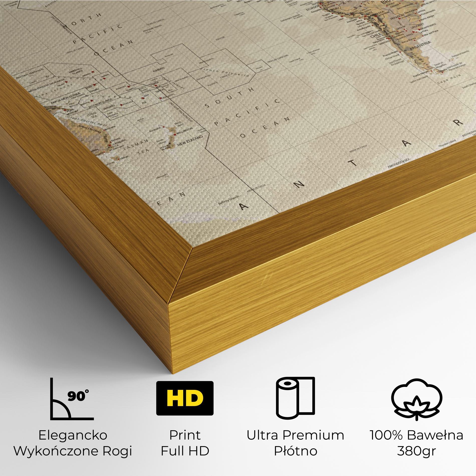 Obraz na Płótnie Old Canada Map mockup 4
