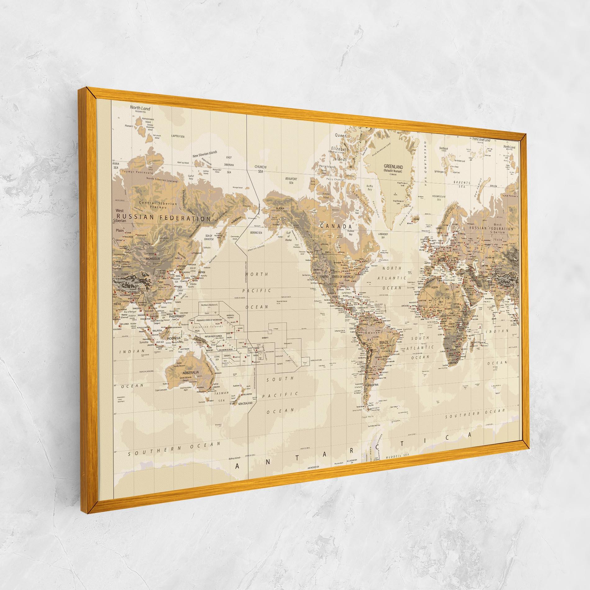 Obraz na Płótnie Old Canada Map mockup 1