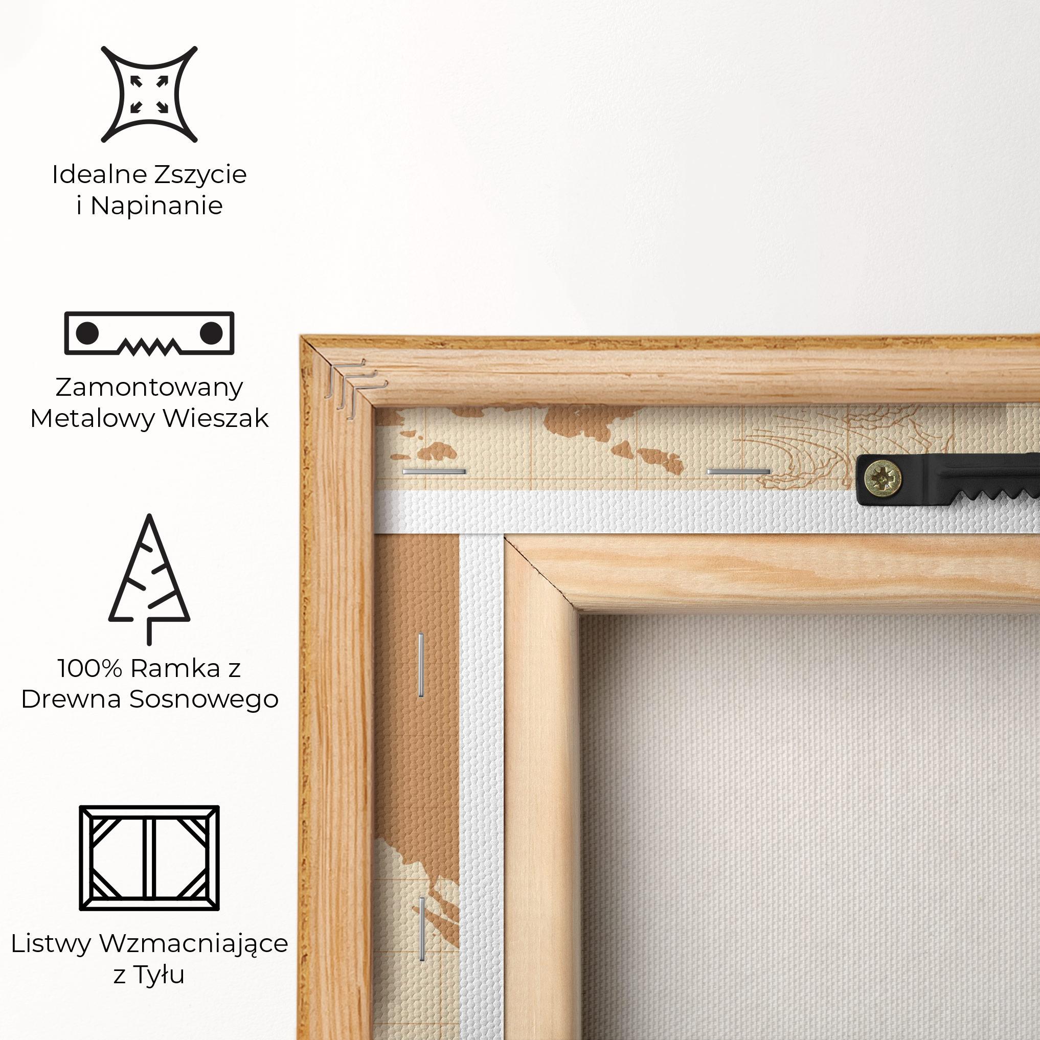 Obraz na Płótnie Light Cream Map mockup 5