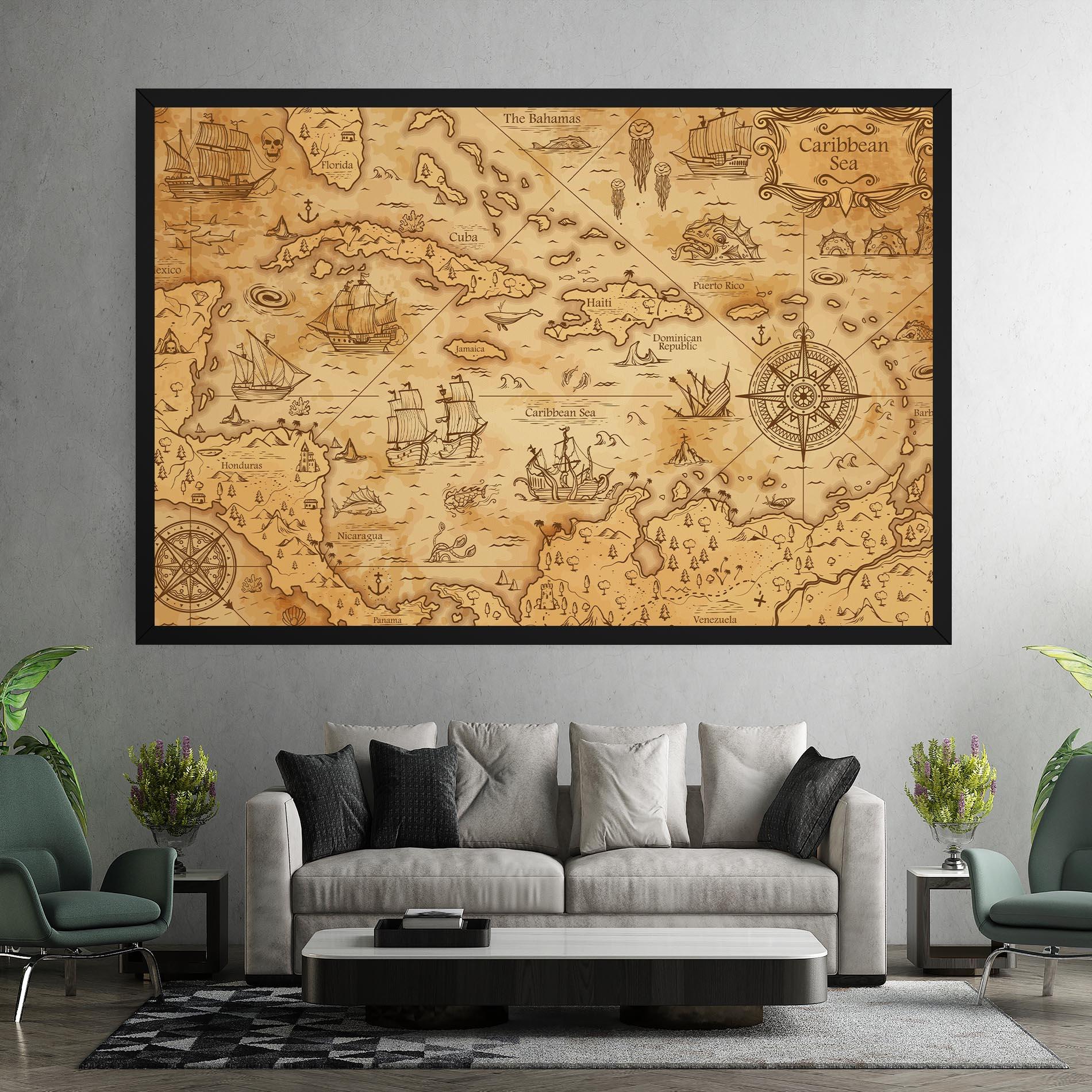 Obraz na Płótnie Caribbean Sea mockup 7