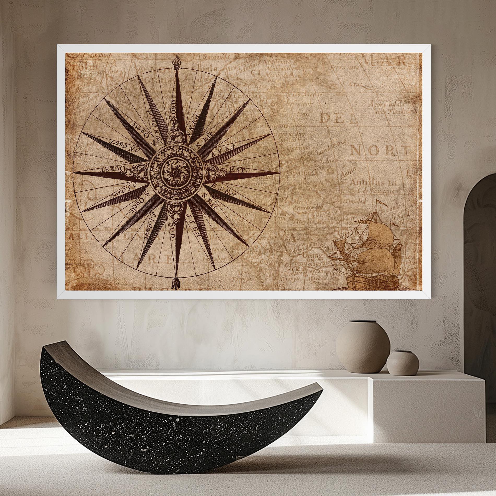 Obraz na Płótnie Vintage Map mockup 8