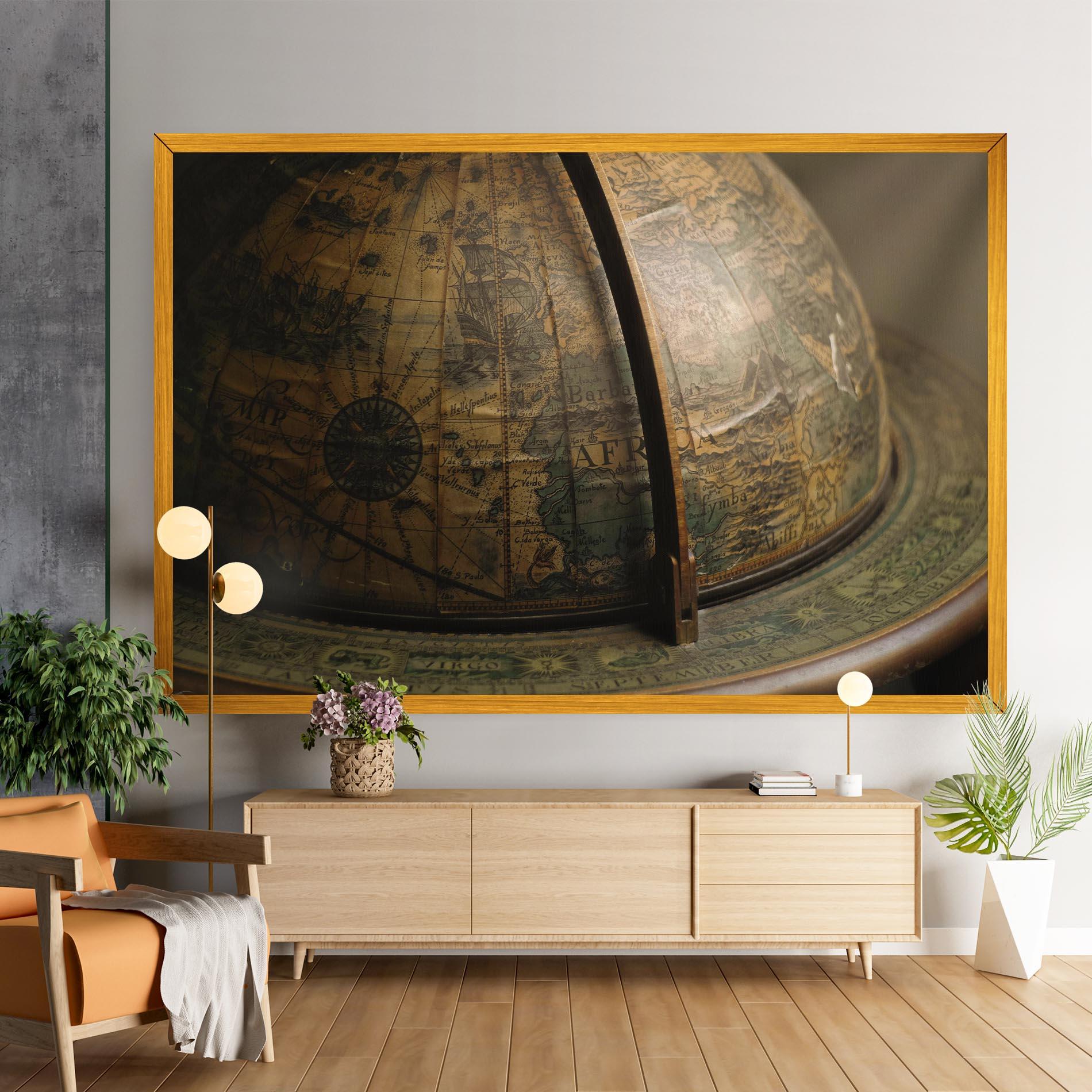 Obraz na Płótnie Globe Map mockup 9
