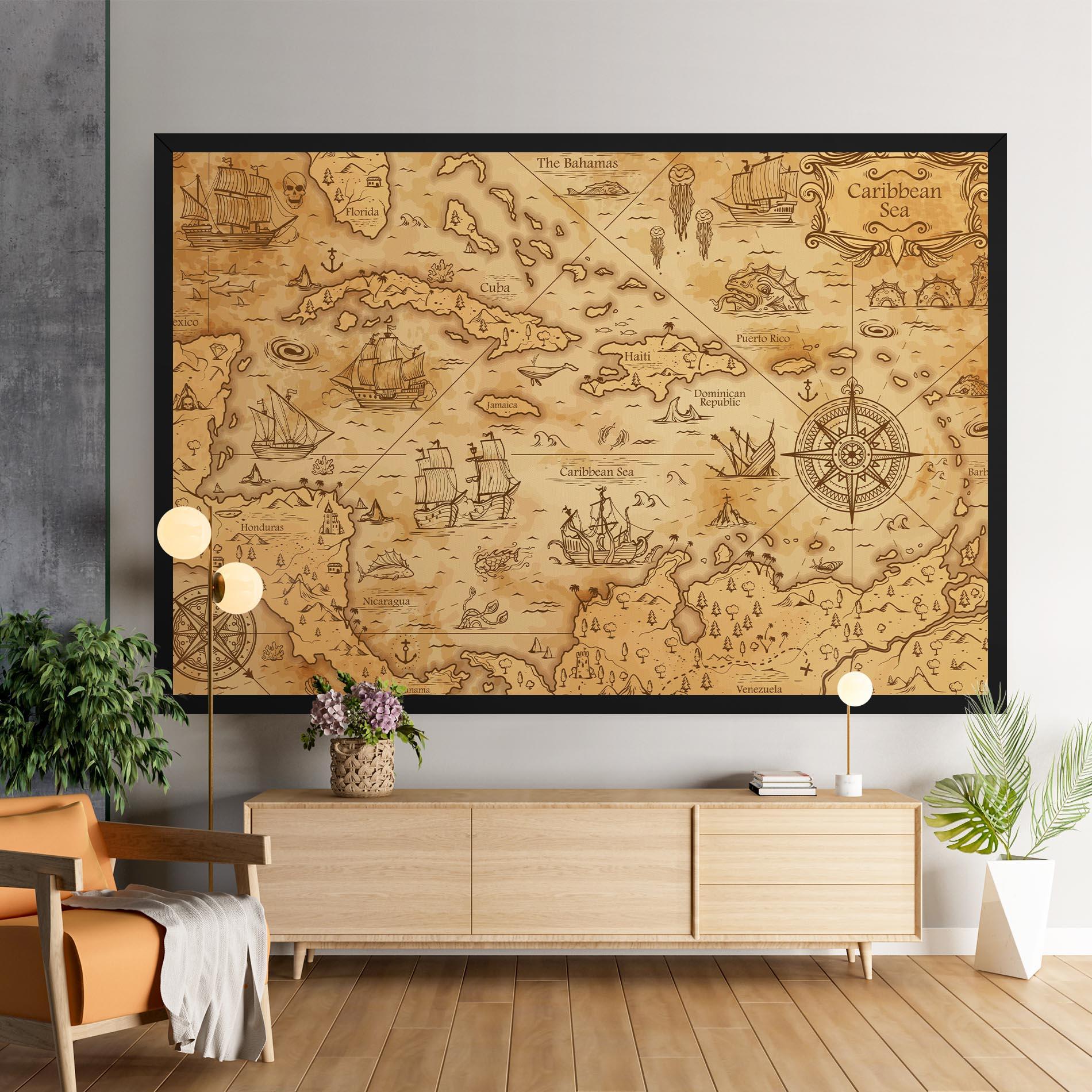 Obraz na Płótnie Caribbean Sea mockup 9