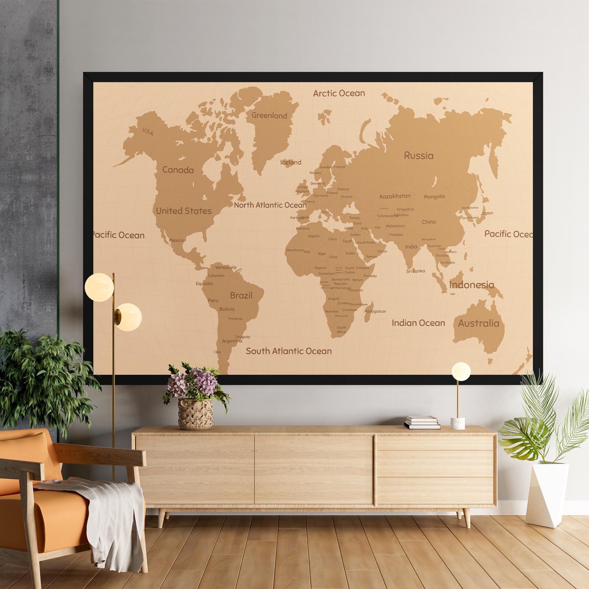 Obraz na Płótnie Ocean Old Map mockup 9