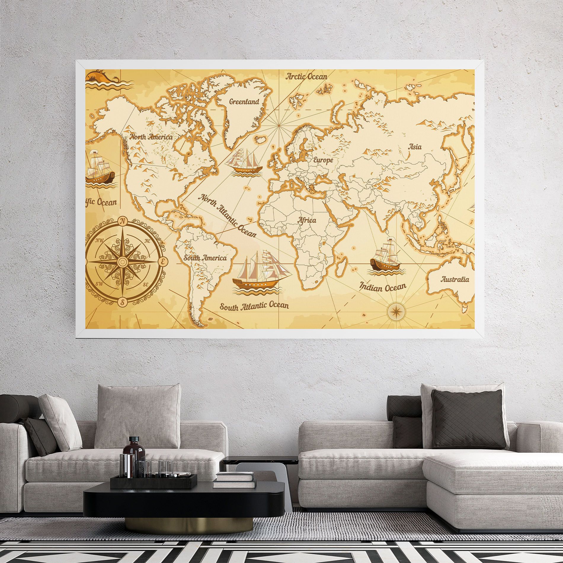 Gold Old Map mockup 2