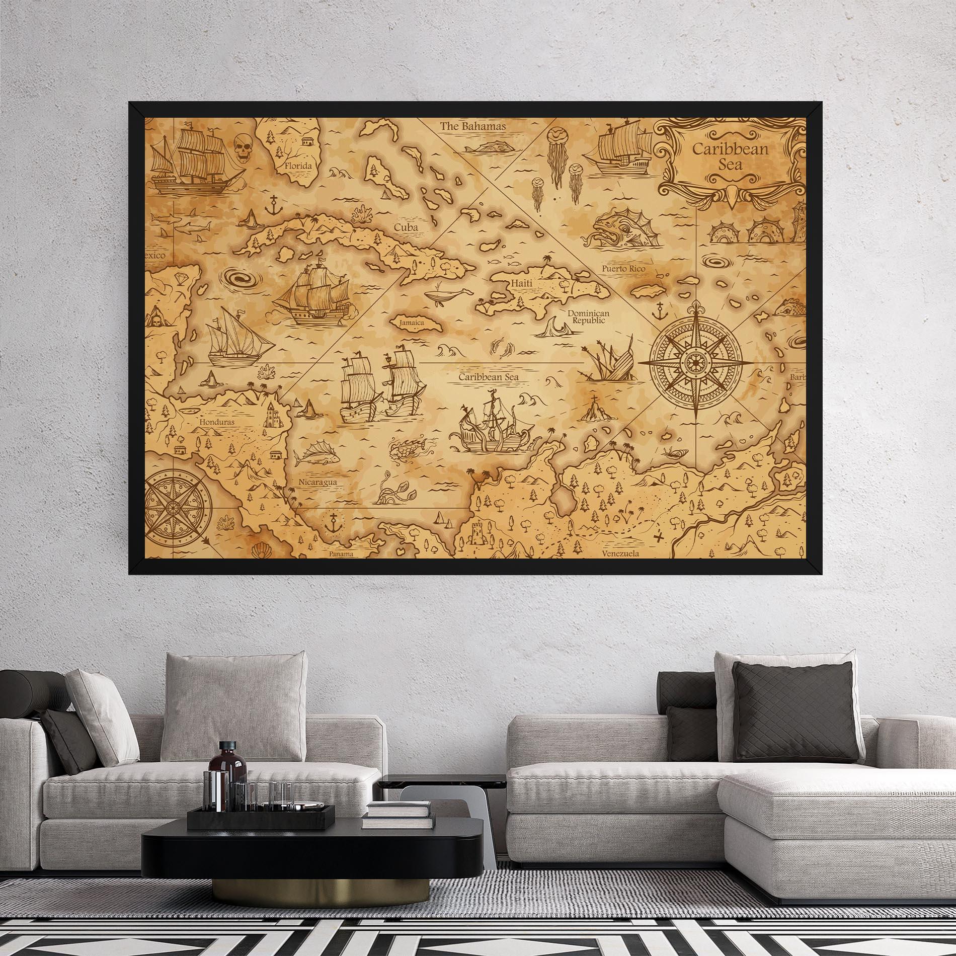 Obraz na Płótnie Caribbean Sea mockup 2