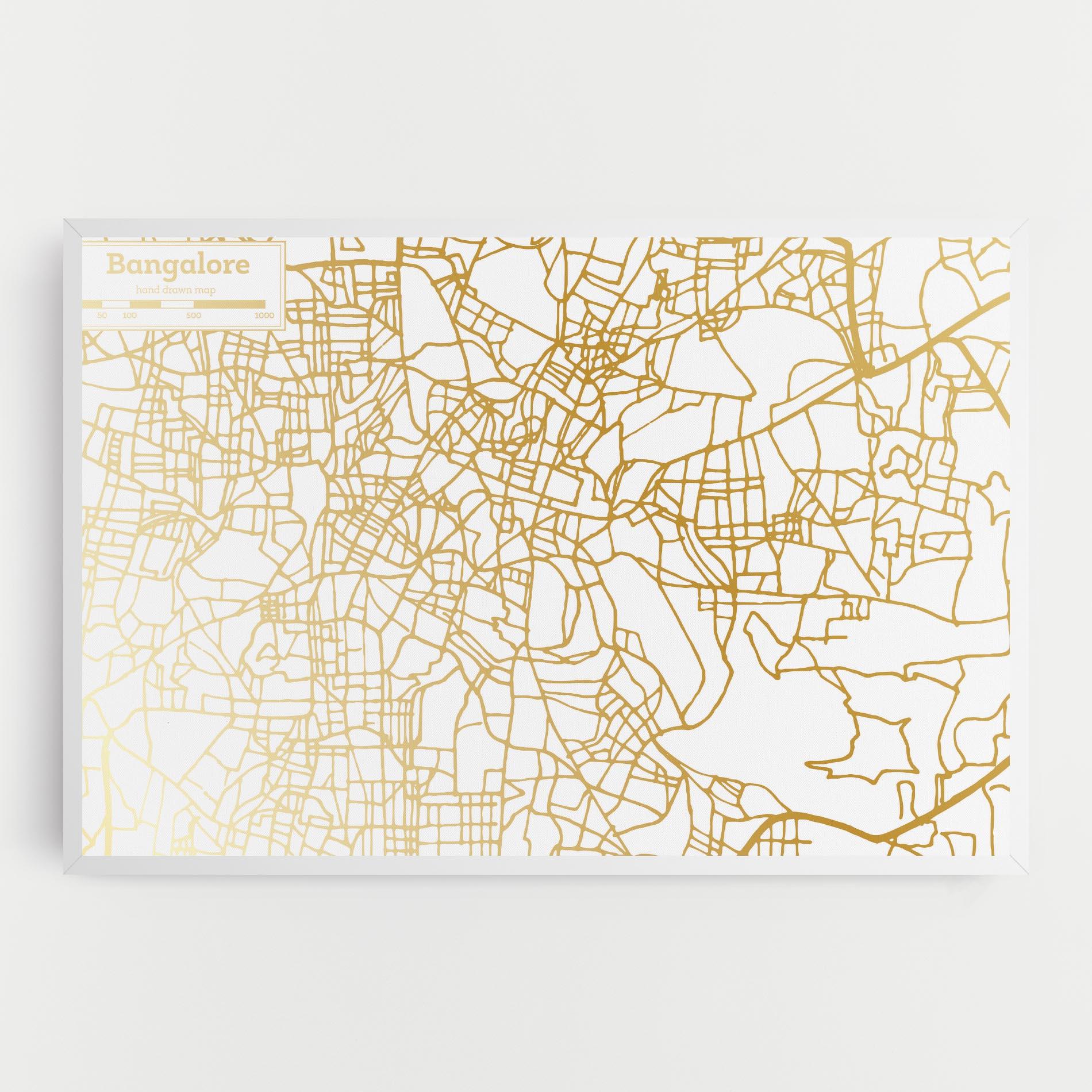 Obraz na Płótnie Bangalore Map mockup 0