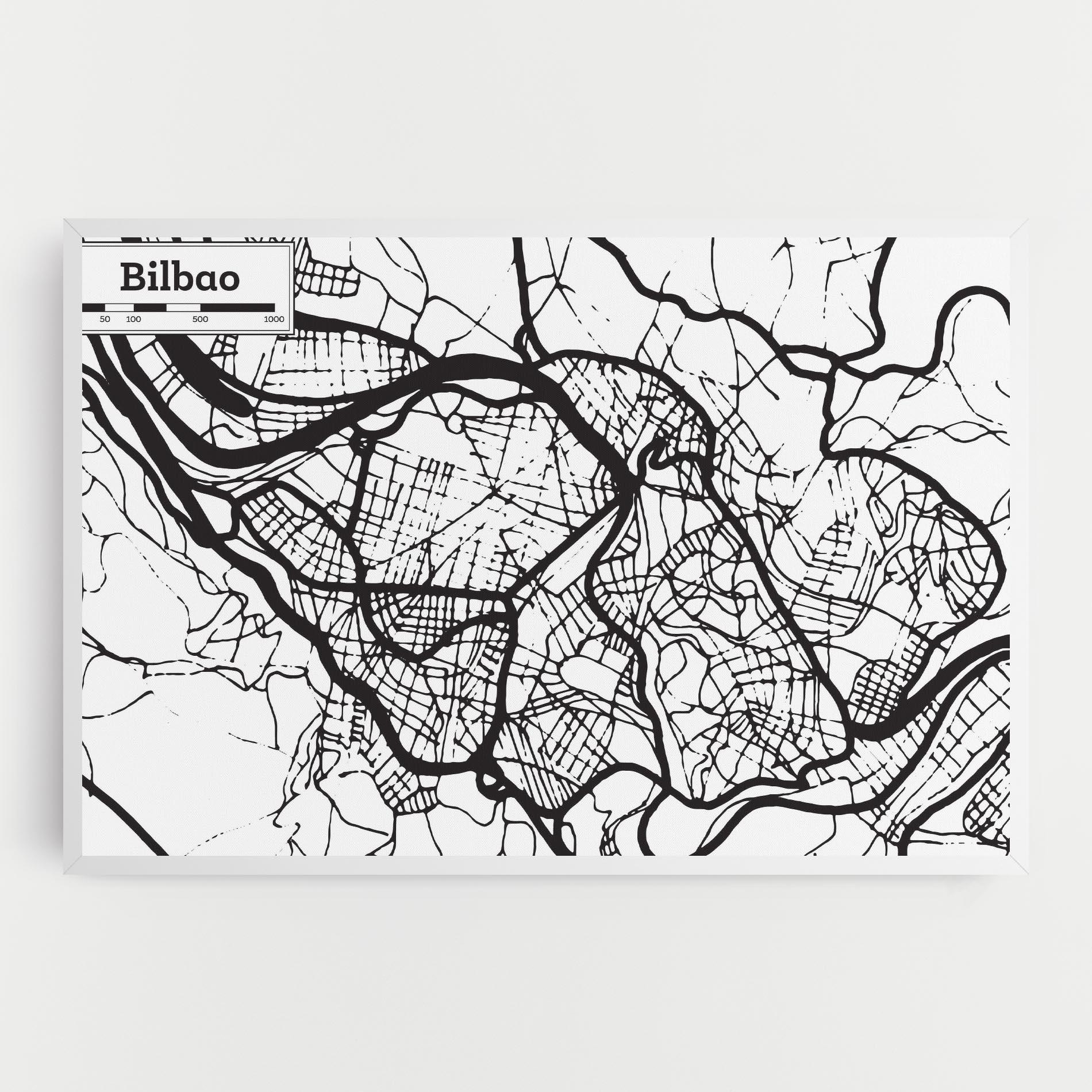 Obraz na Płótnie Bilbao Map mockup 0
