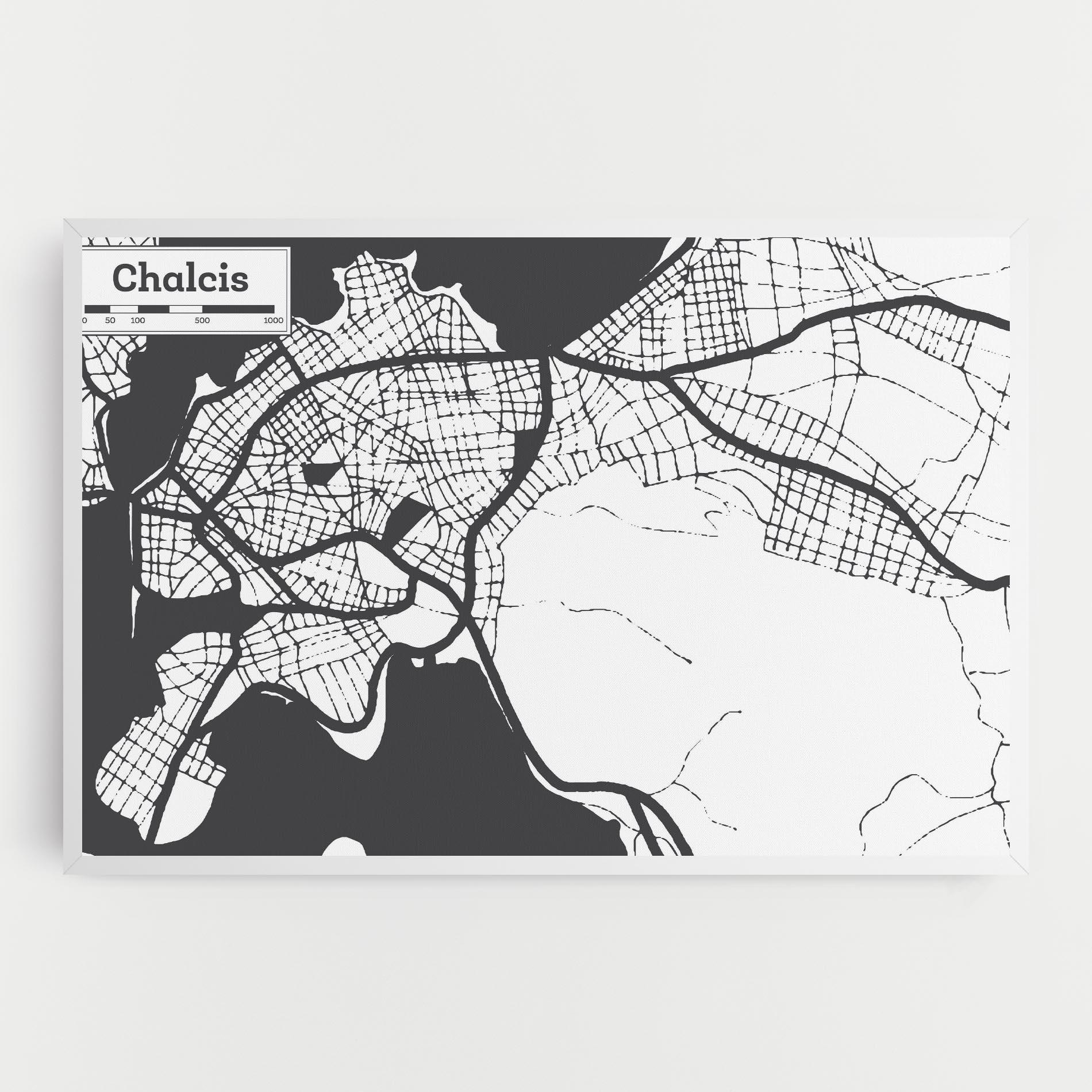 Obraz na Płótnie Chalcis Map mockup 0