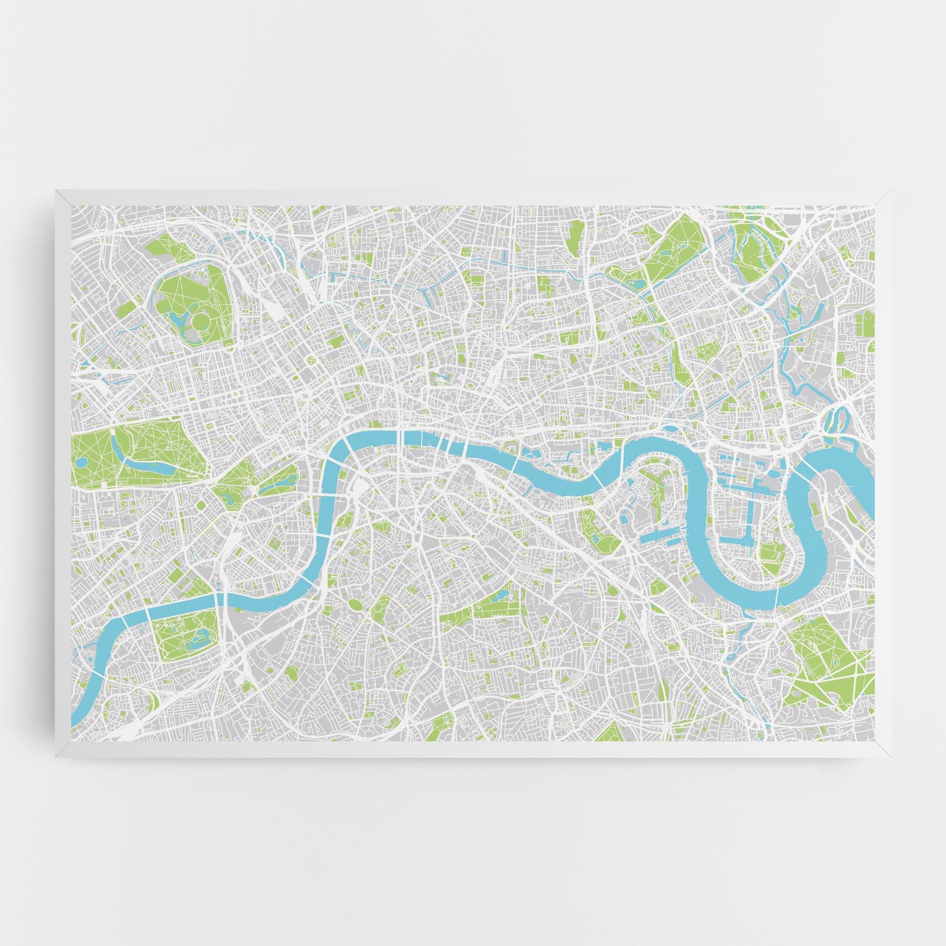 Obraz na Płótnie City Color Map mockup 0