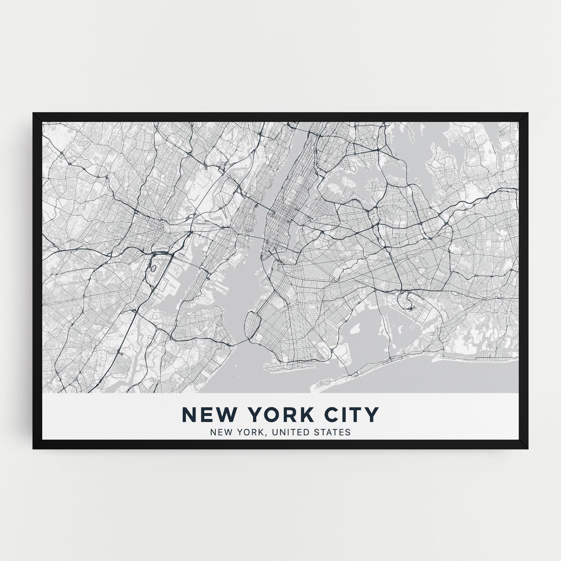 Obraz na Płótnie New York Map mockup 0