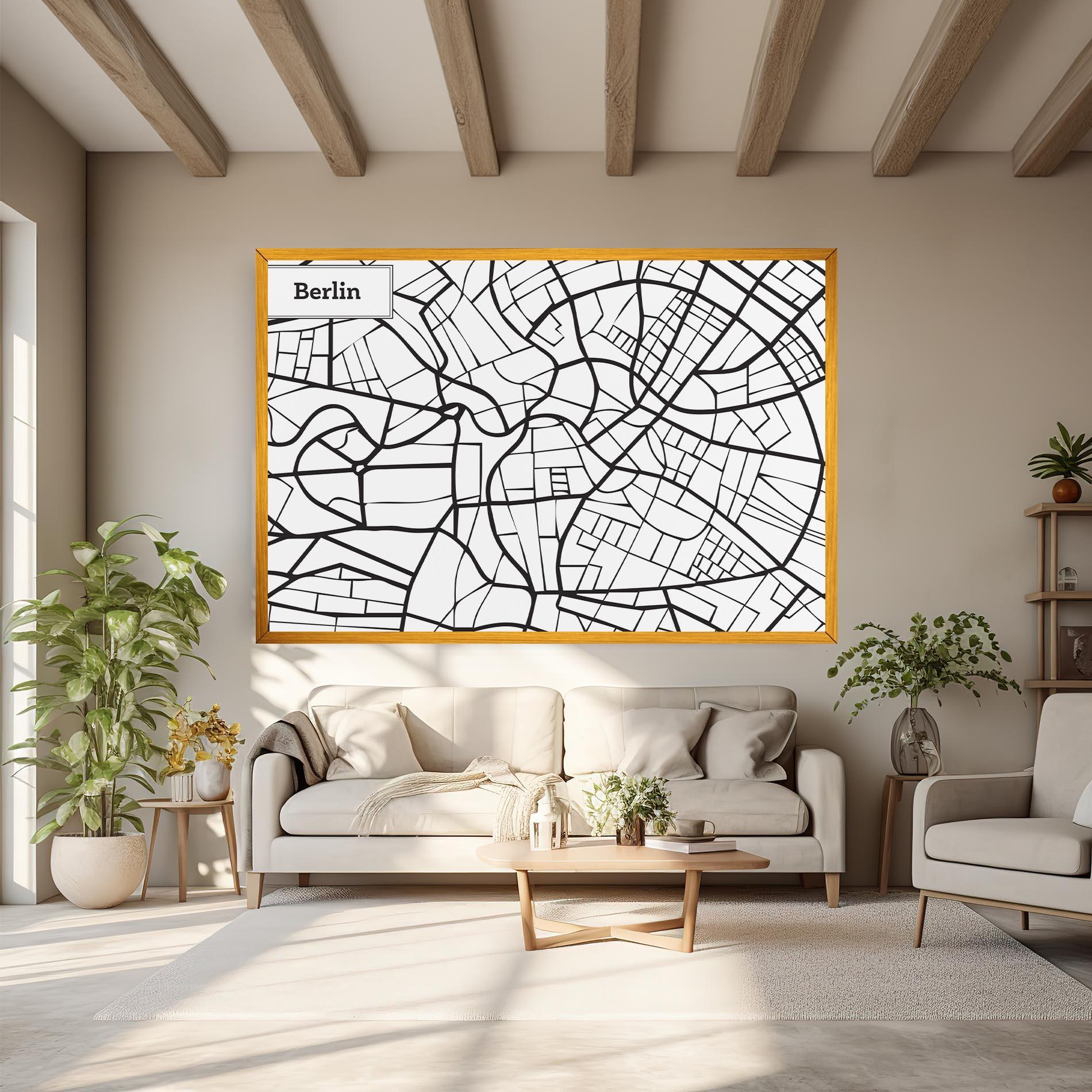 Obraz na Płótnie Berlin Map mockup 6