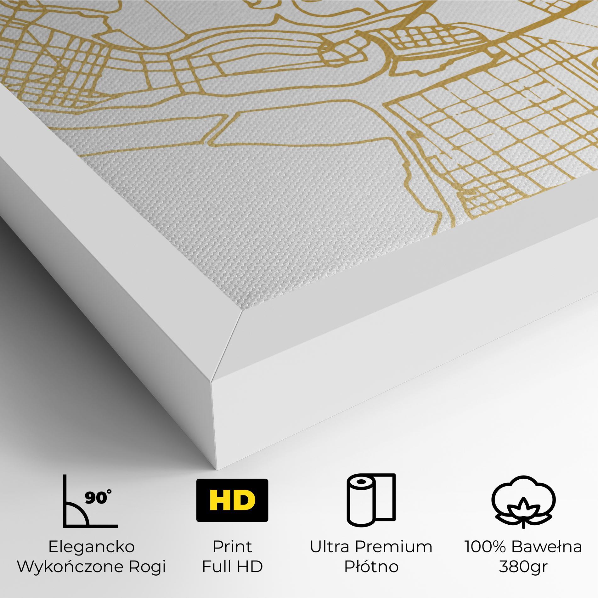 Obraz na Płótnie Abu Dhabi Map mockup 4