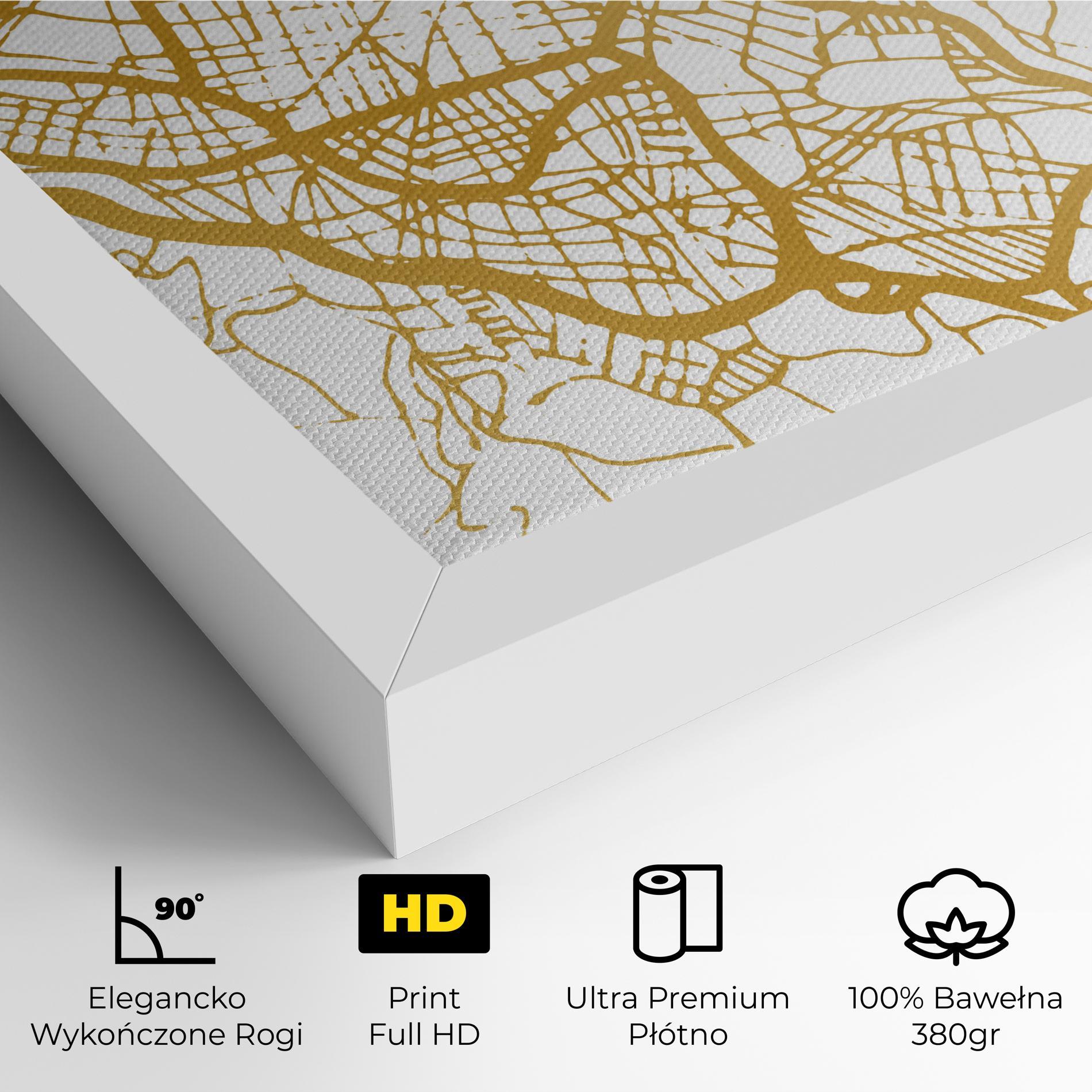 Obraz na Płótnie Bilbao Gold Map mockup 4