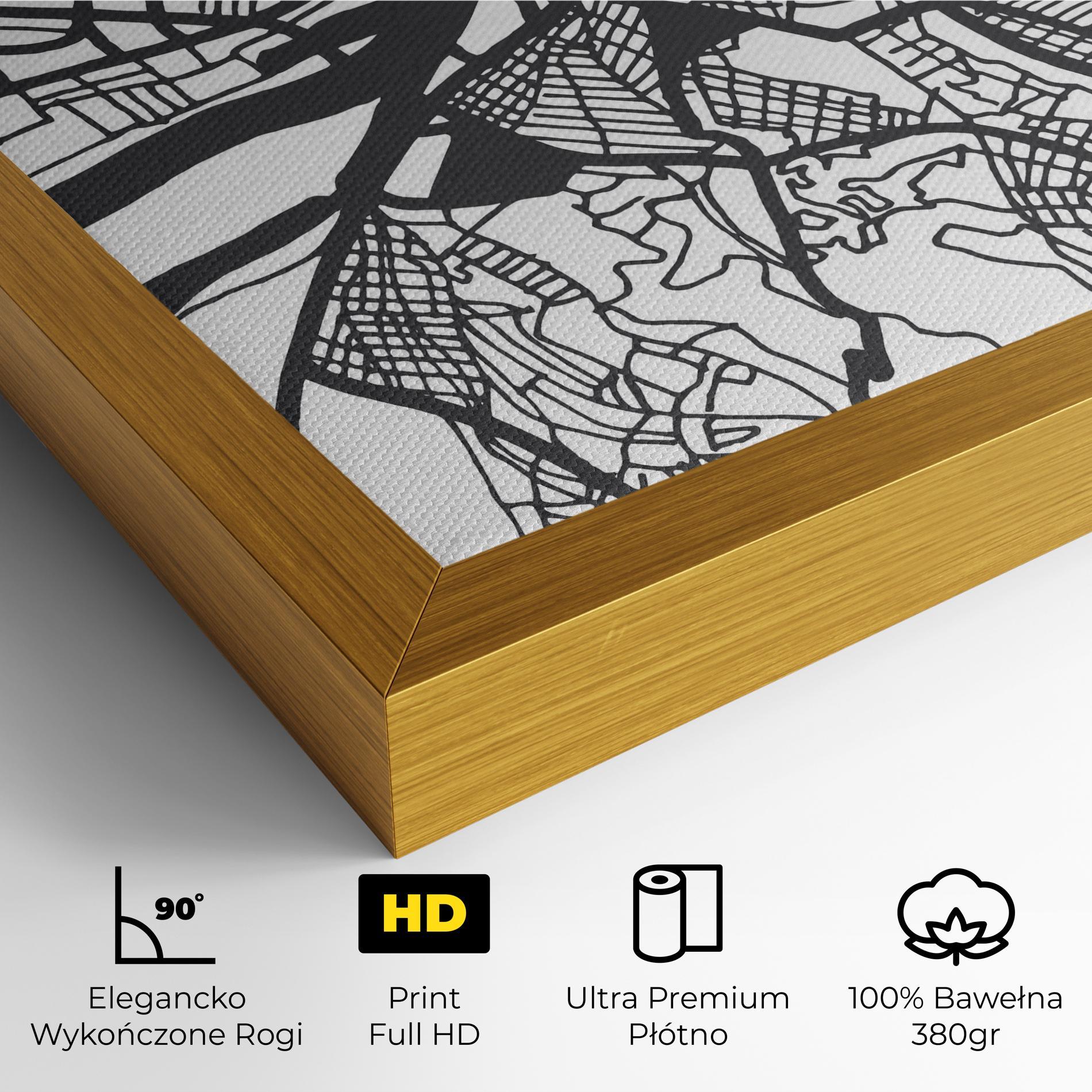 Obraz na Płótnie Belgrade Map mockup 4