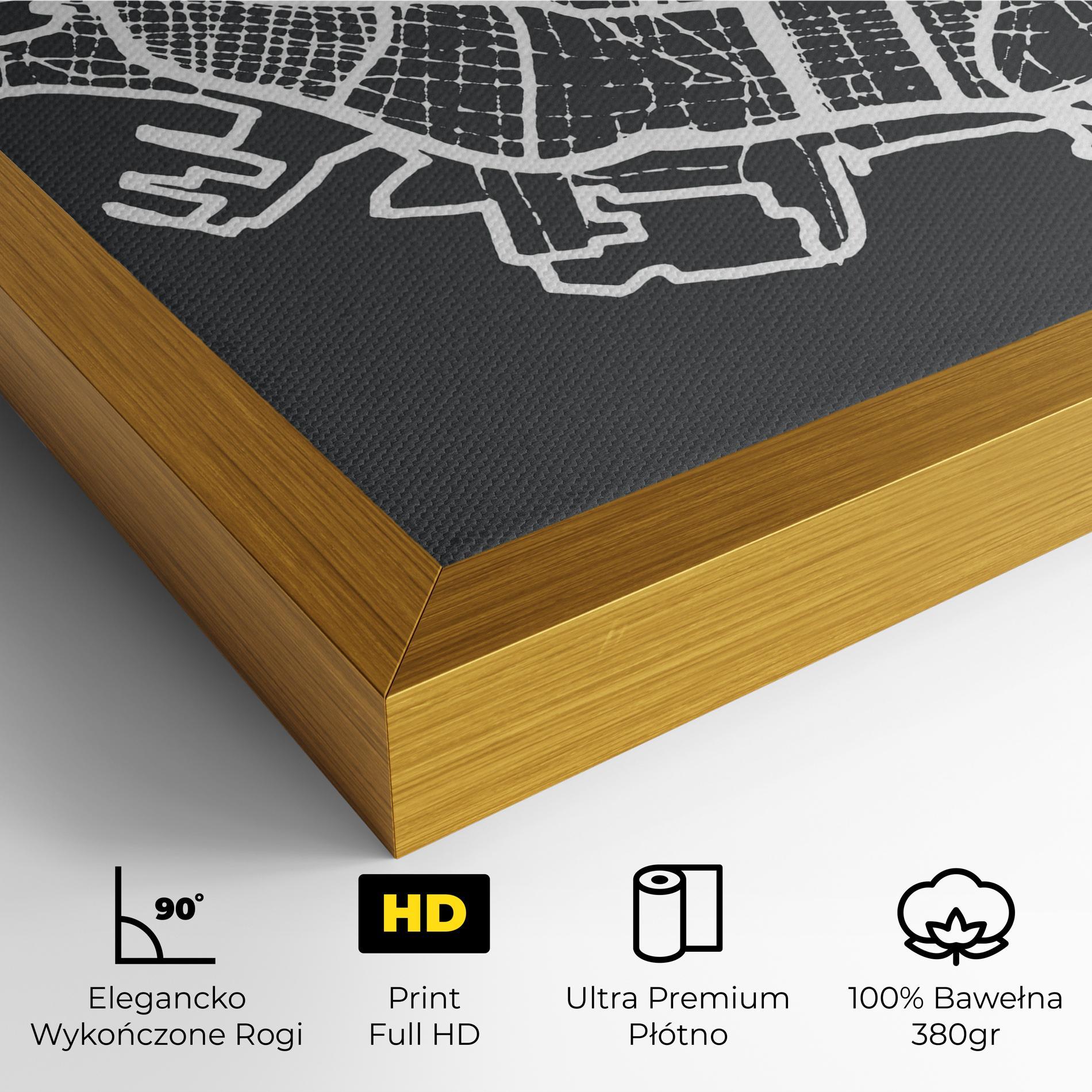 Obraz na Płótnie Genoa Map mockup 4