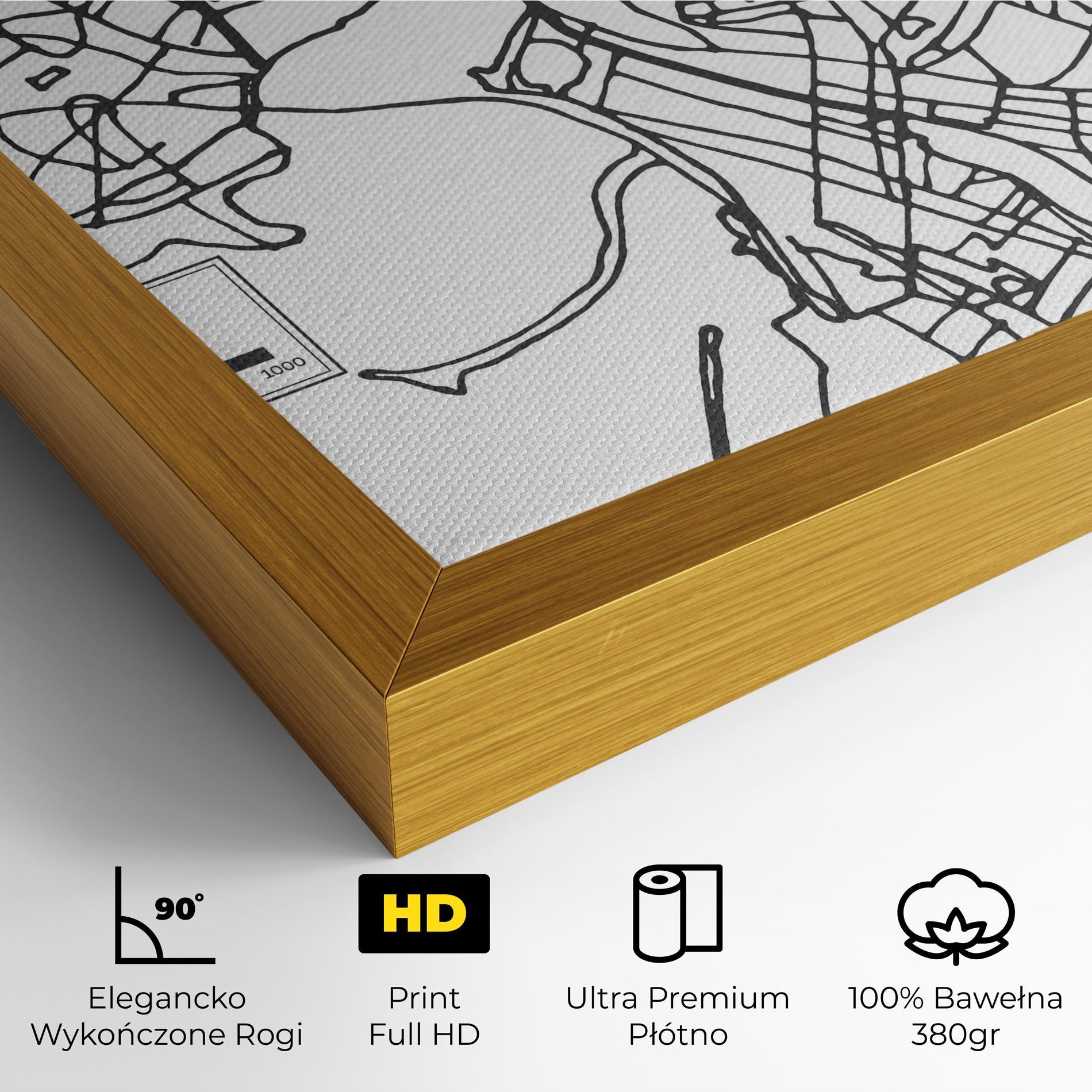 Obraz na Płótnie Kazan Map mockup 4