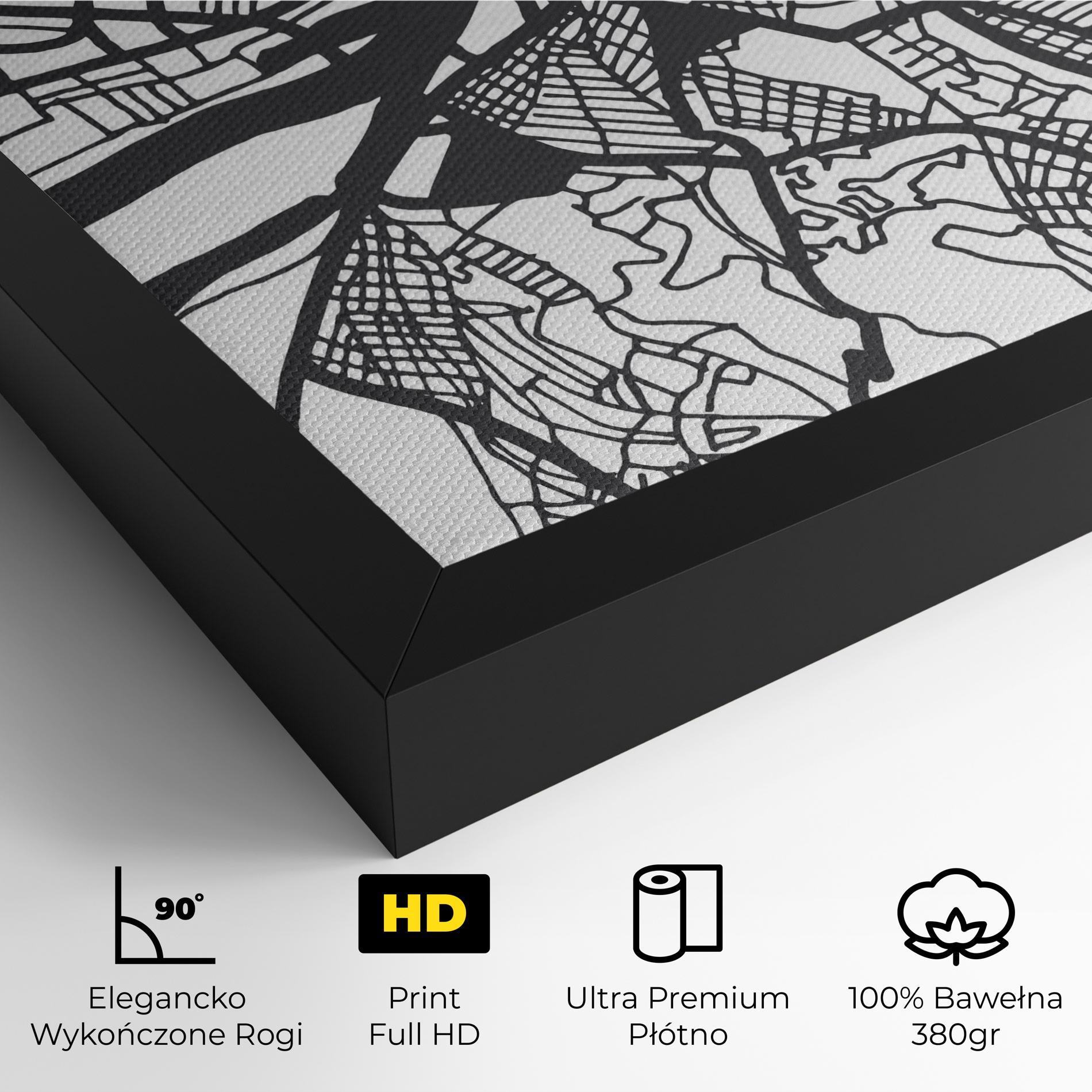 Obraz na Płótnie Belgrade Map mockup 4