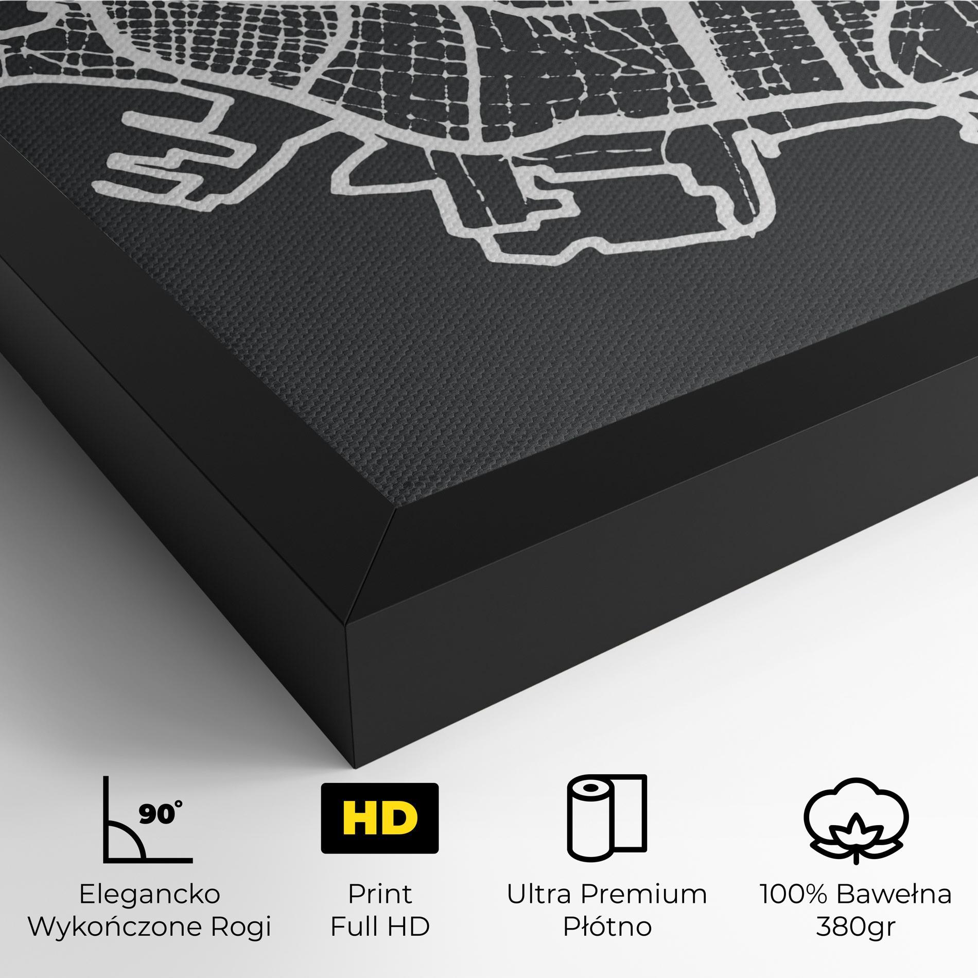 Obraz na Płótnie Genoa Map mockup 4