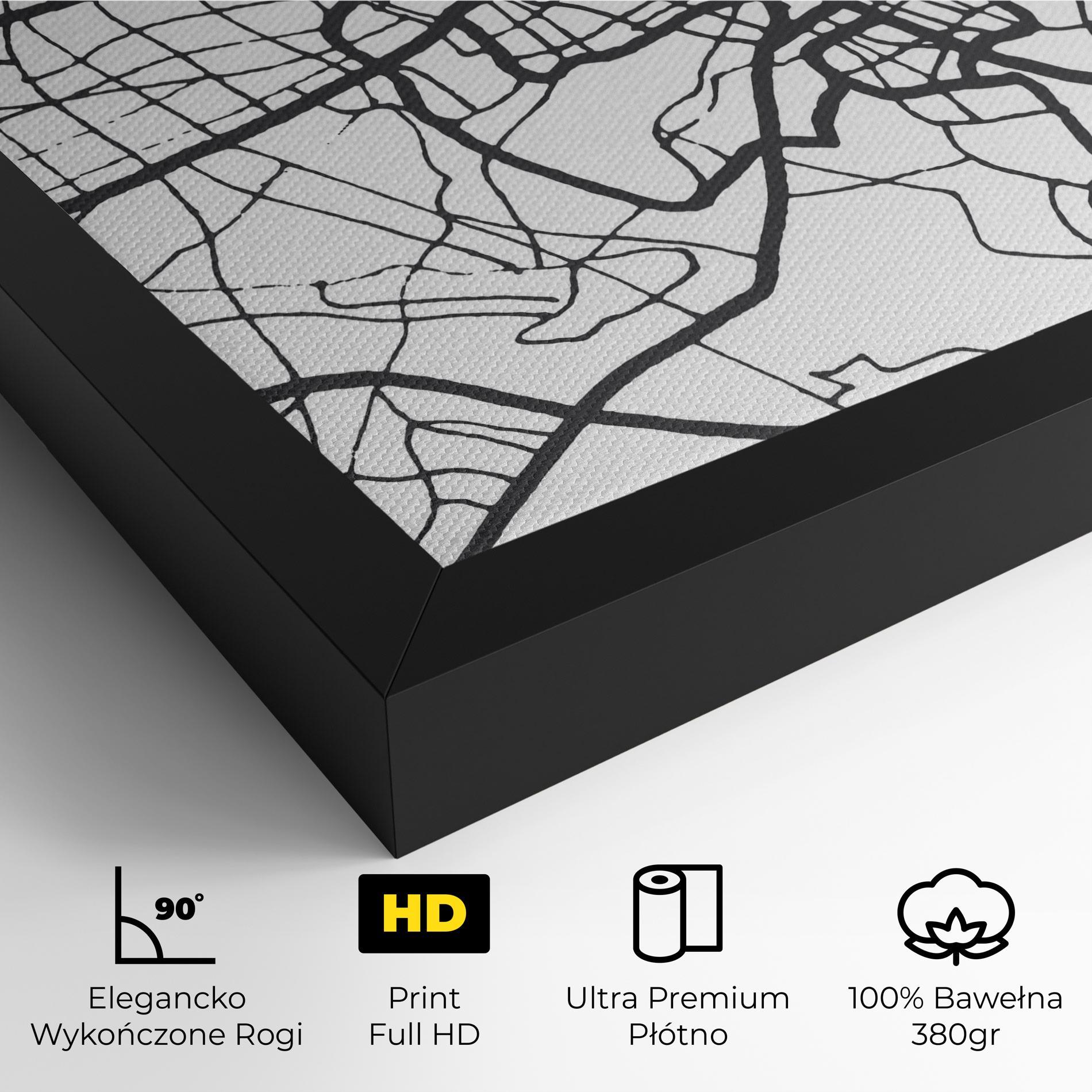 Obraz na Płótnie Nairobi Map mockup 4