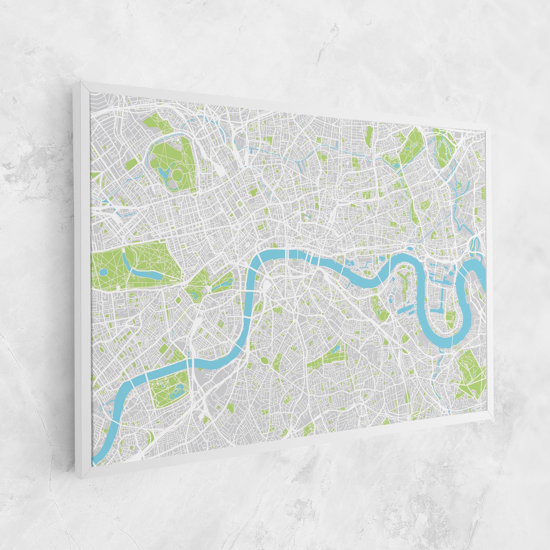 Obraz na Płótnie City Color Map mockup 1