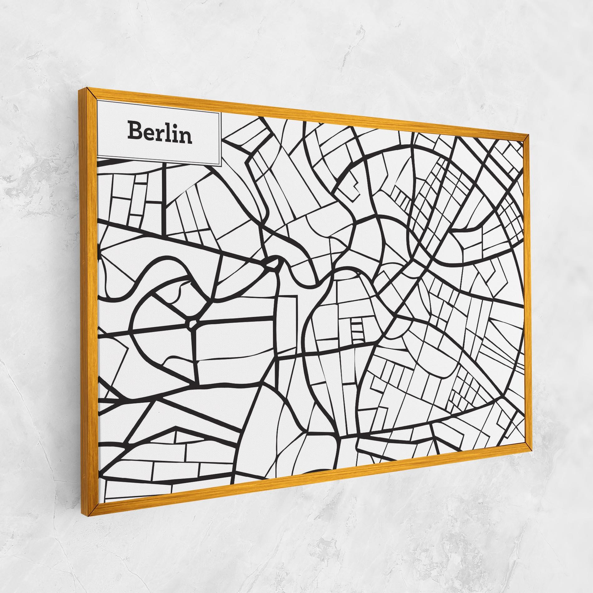 Obraz na Płótnie Berlin Map mockup 1