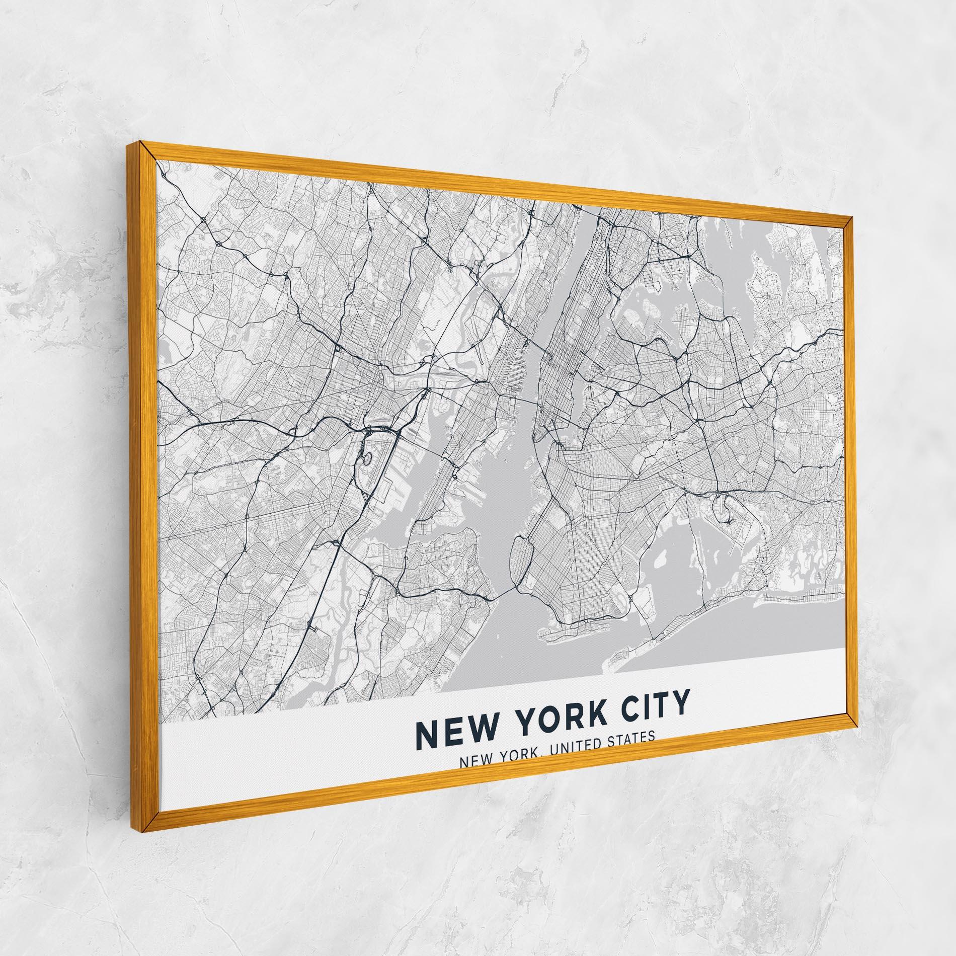Obraz na Płótnie New York Map mockup 1