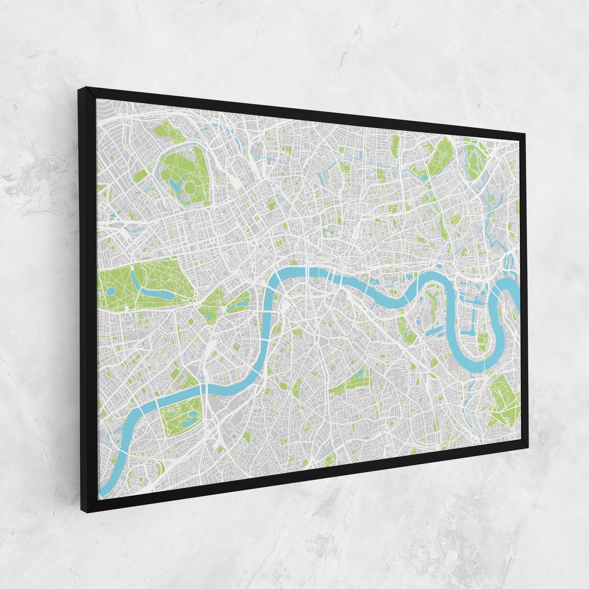 Obraz na Płótnie City Color Map mockup 1