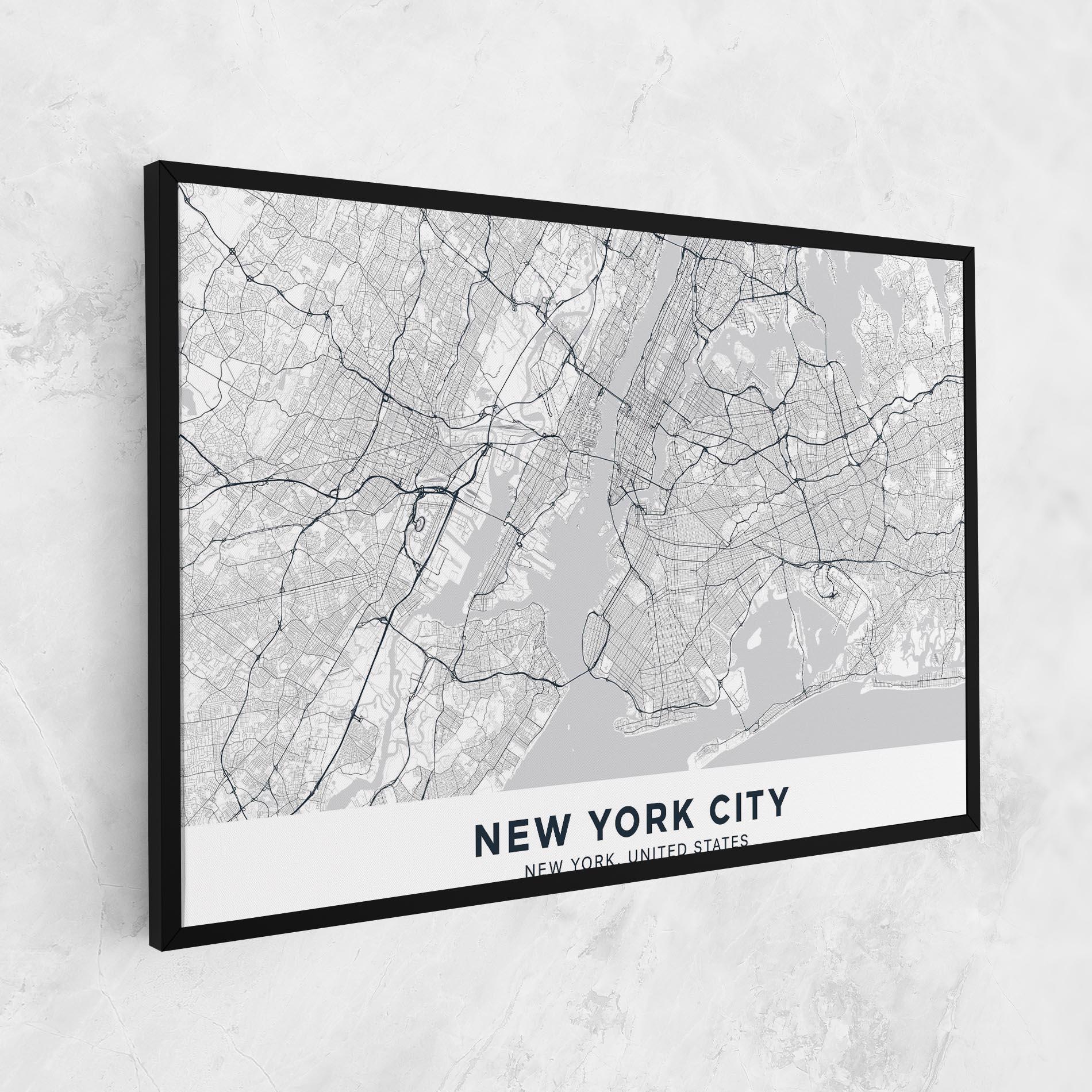 Obraz na Płótnie New York Map mockup 1