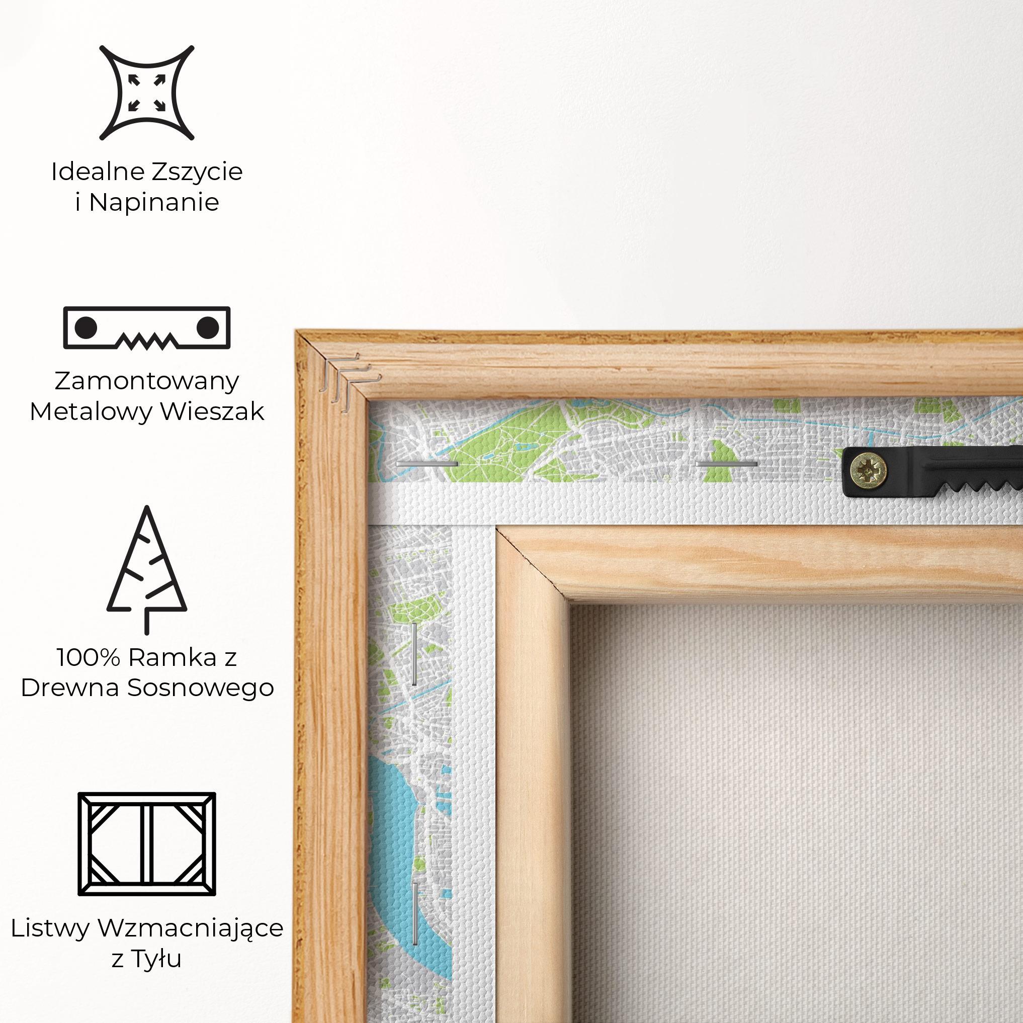 Obraz na Płótnie City Color Map mockup 5