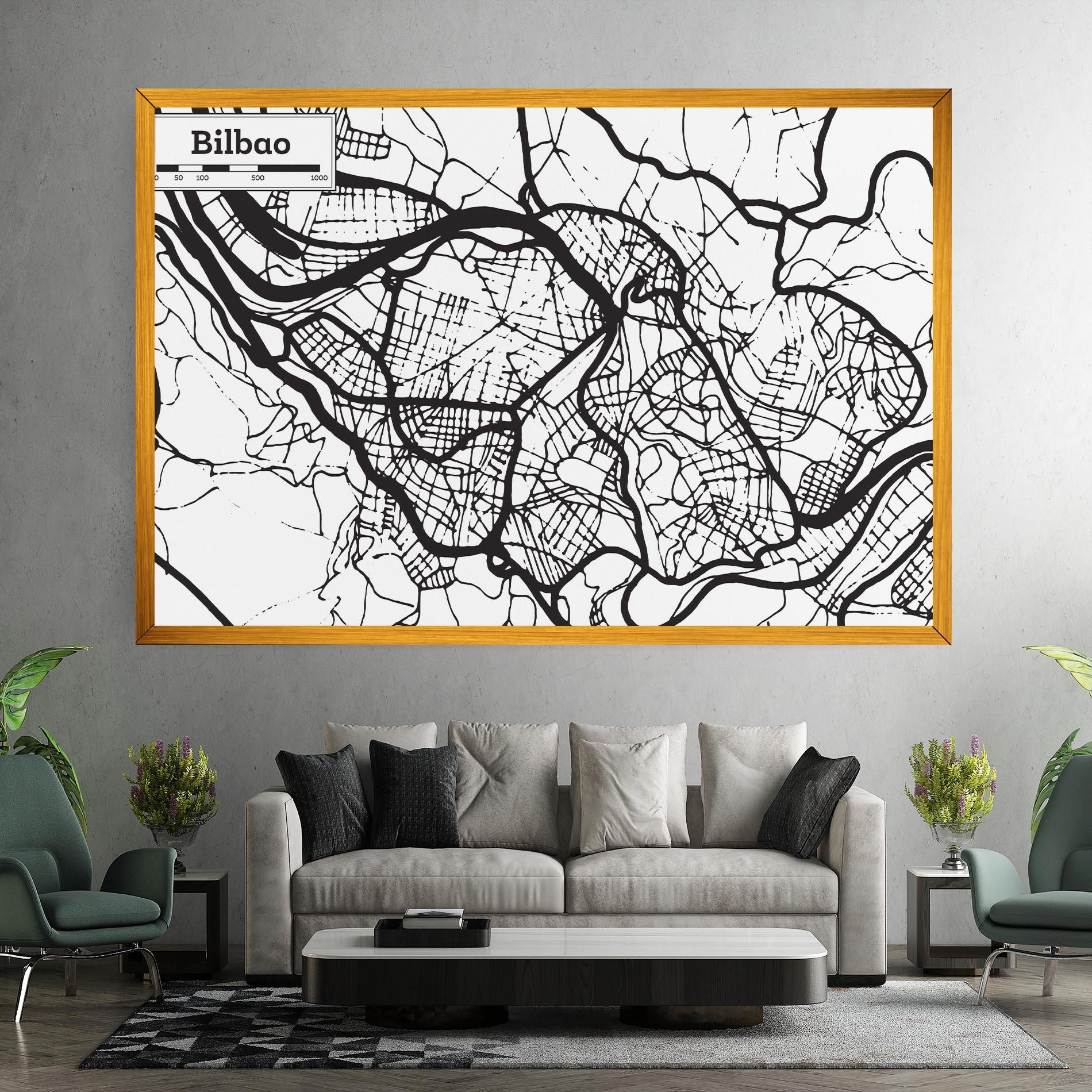 Obraz na Płótnie Bilbao Map mockup 7