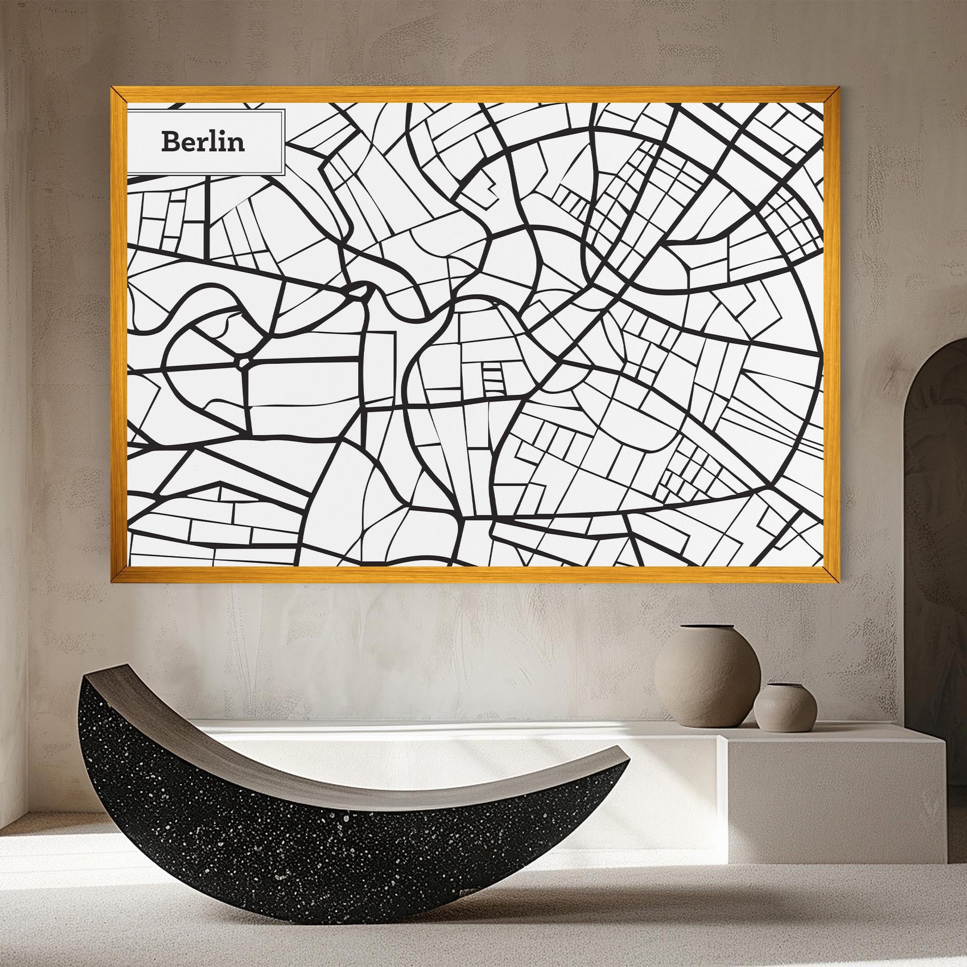 Obraz na Płótnie Berlin Map mockup 8