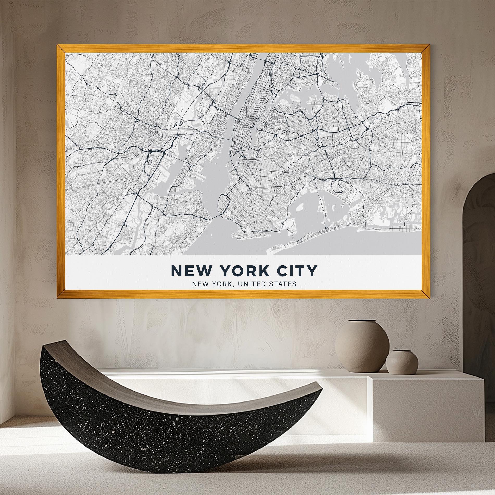 Obraz na Płótnie New York Map mockup 8