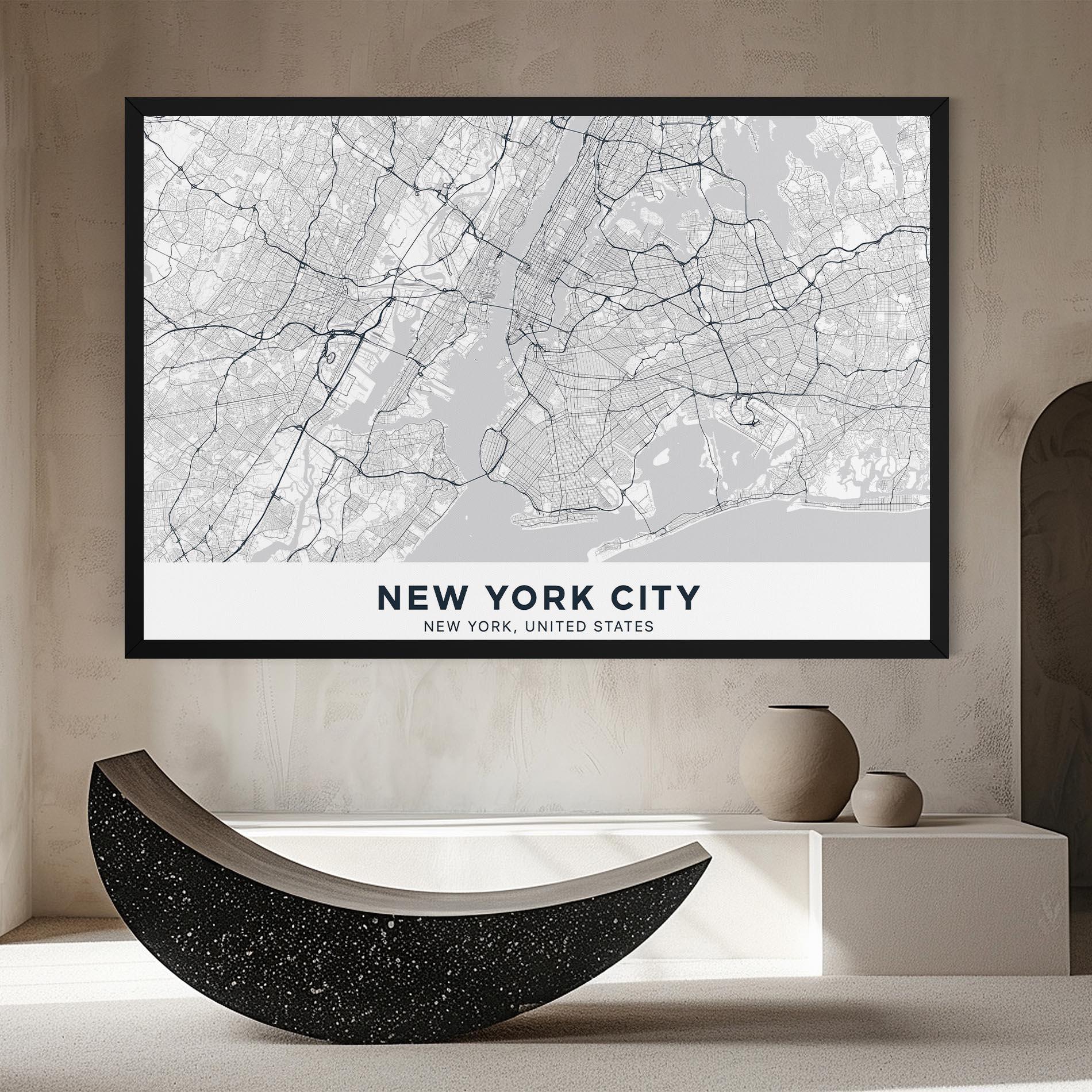 Obraz na Płótnie New York Map mockup 8