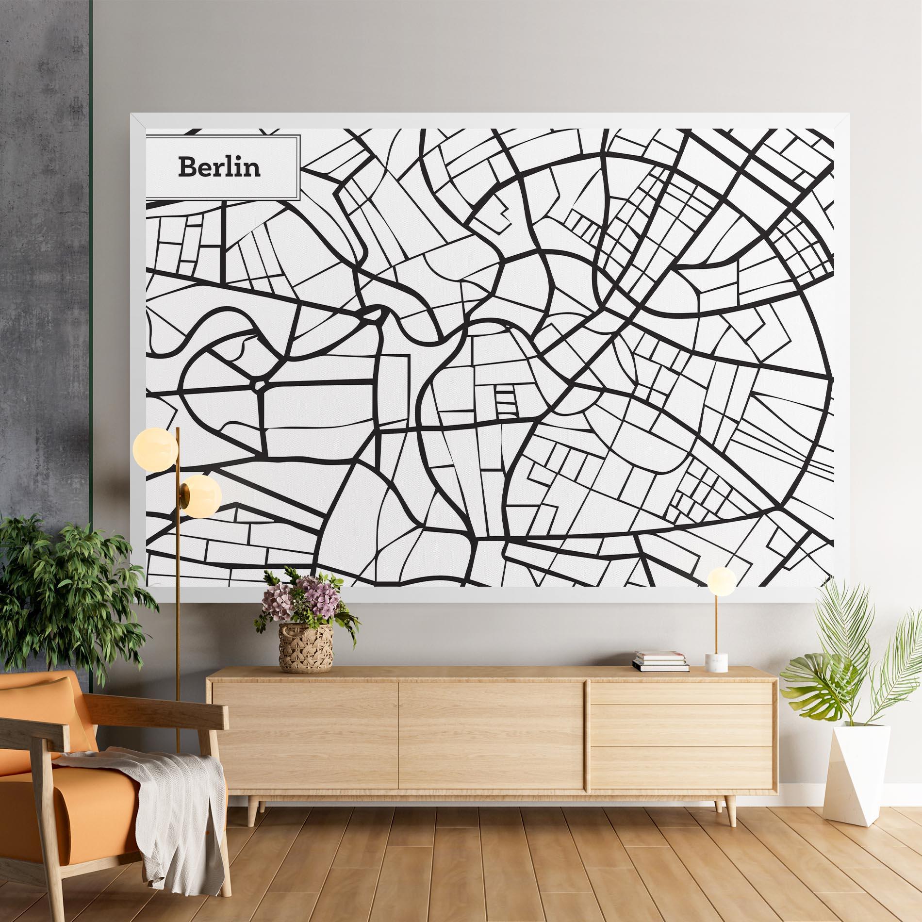 Obraz na Płótnie Berlin Map mockup 9