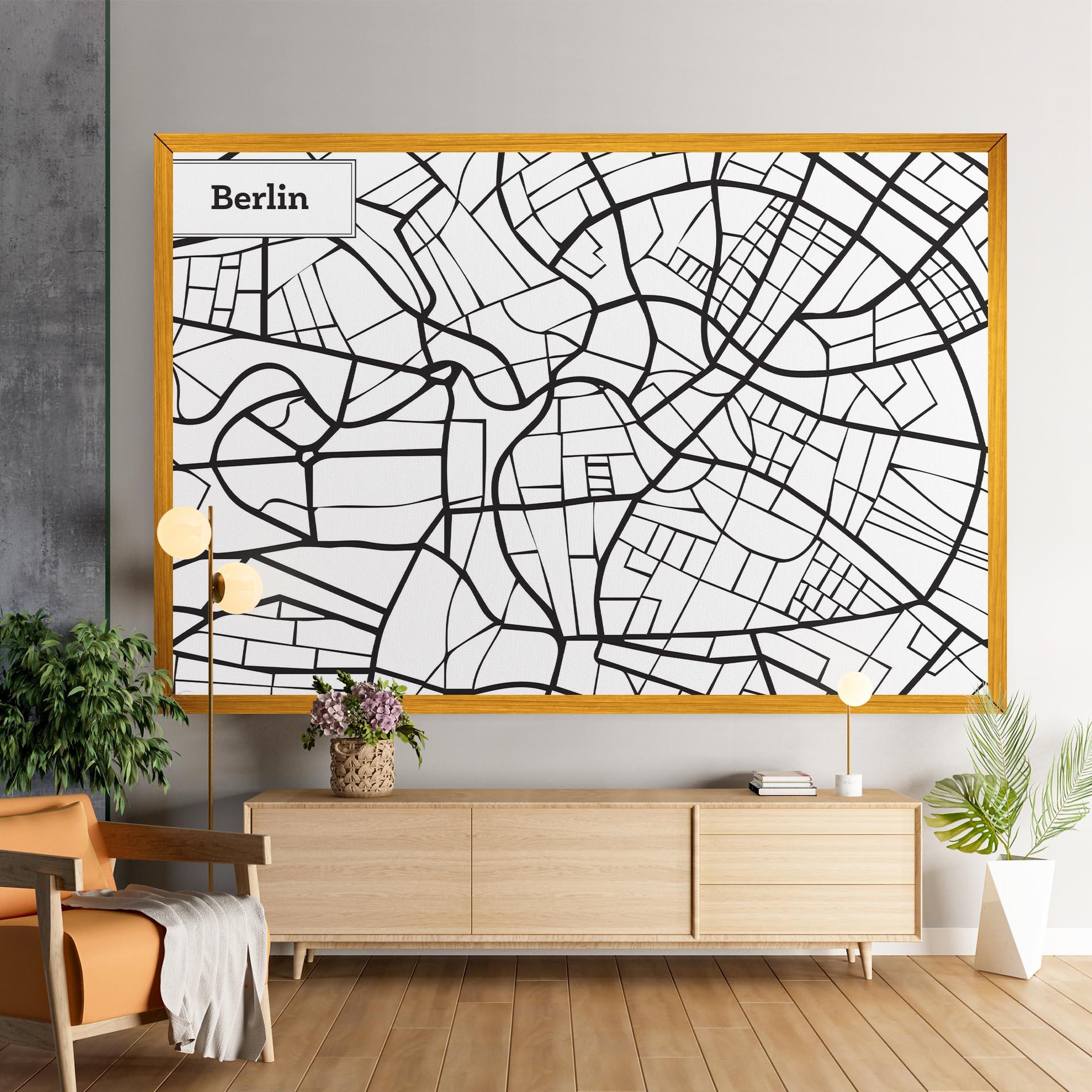 Obraz na Płótnie Berlin Map mockup 9