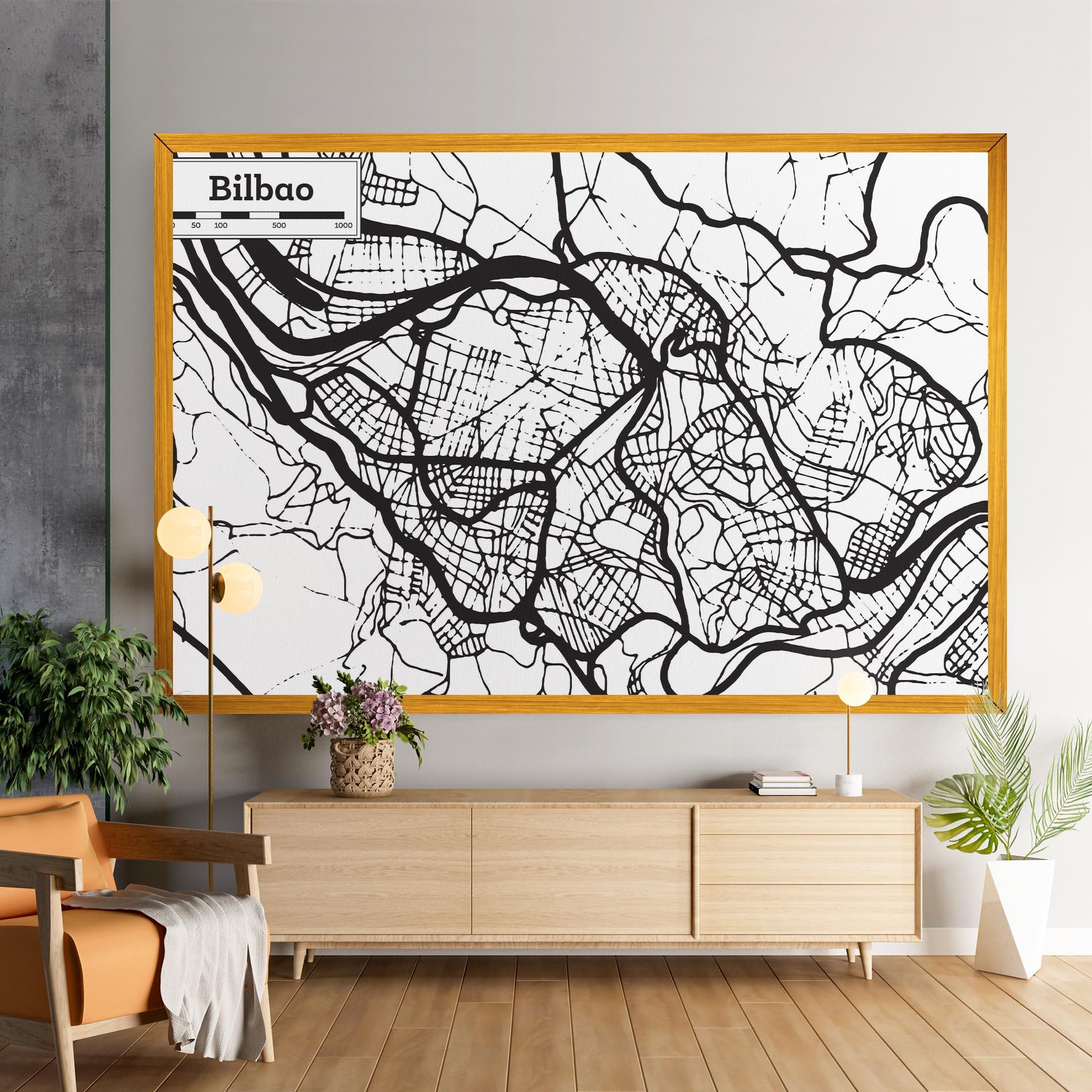 Obraz na Płótnie Bilbao Map mockup 9