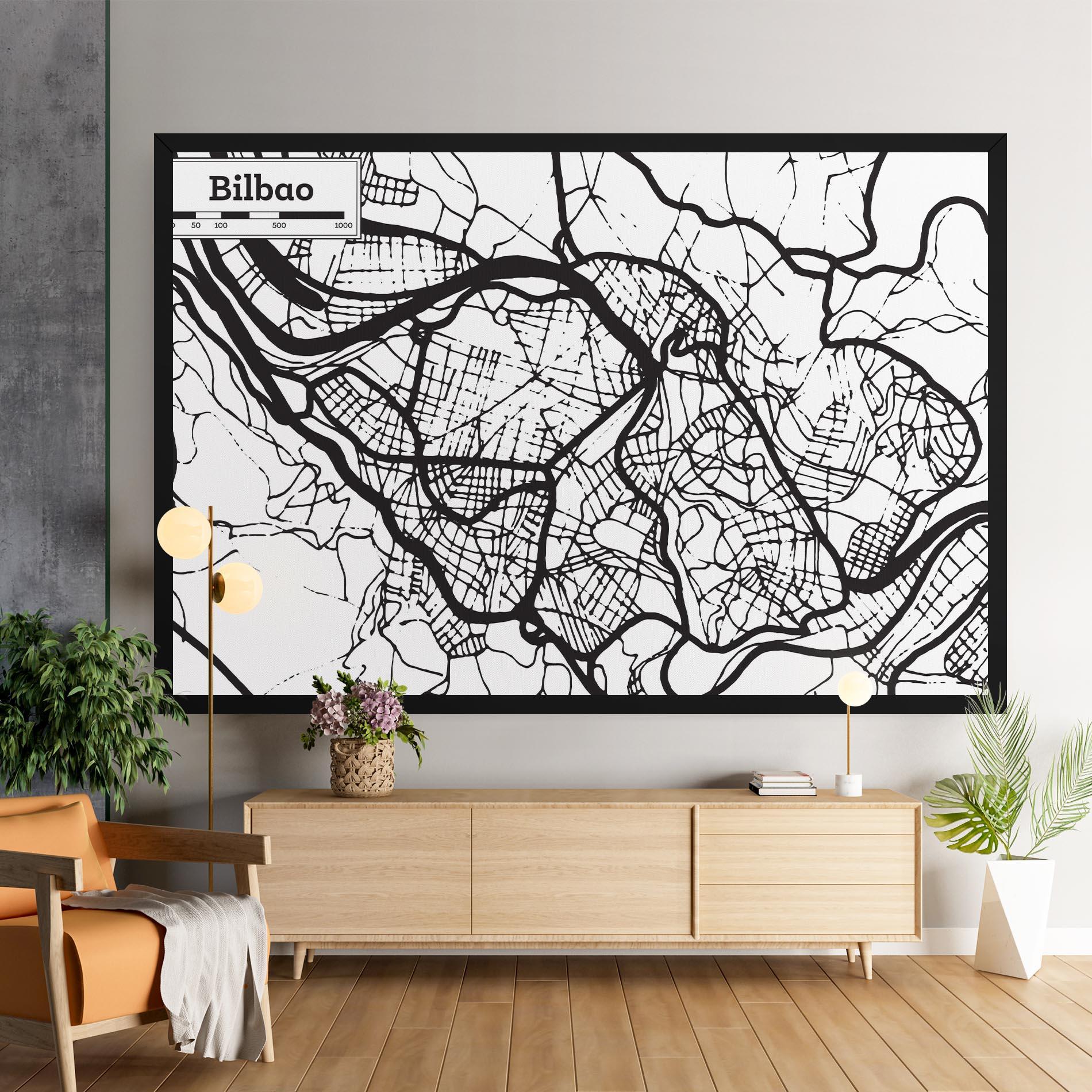 Obraz na Płótnie Bilbao Map mockup 9