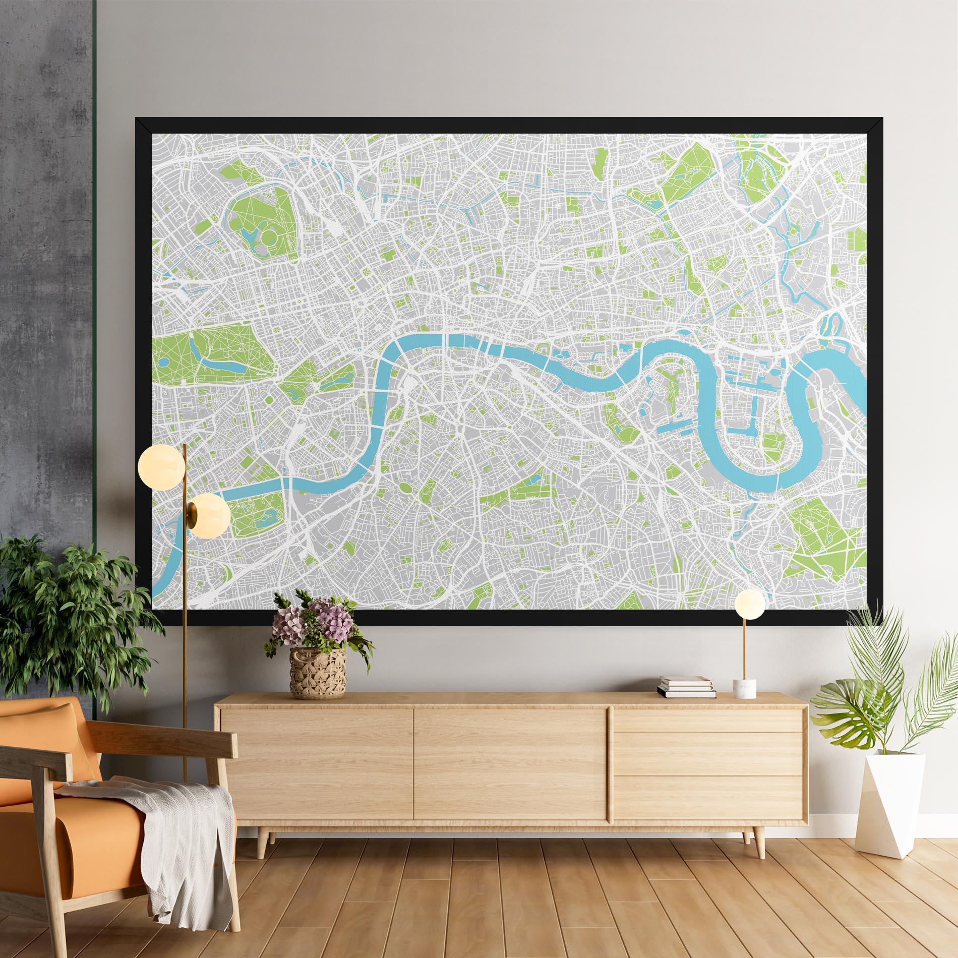 Obraz na Płótnie City Color Map mockup 9