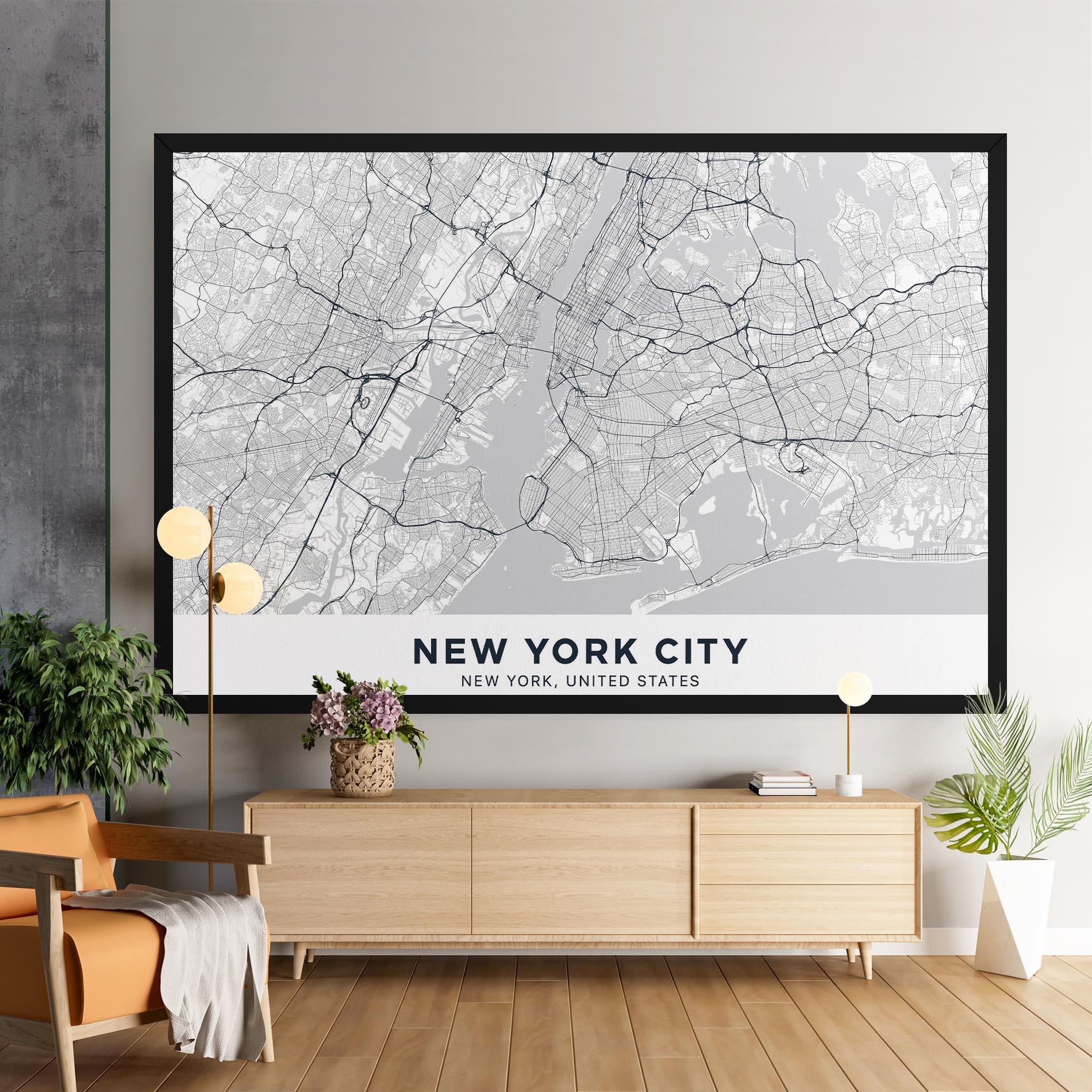 Obraz na Płótnie New York Map mockup 9