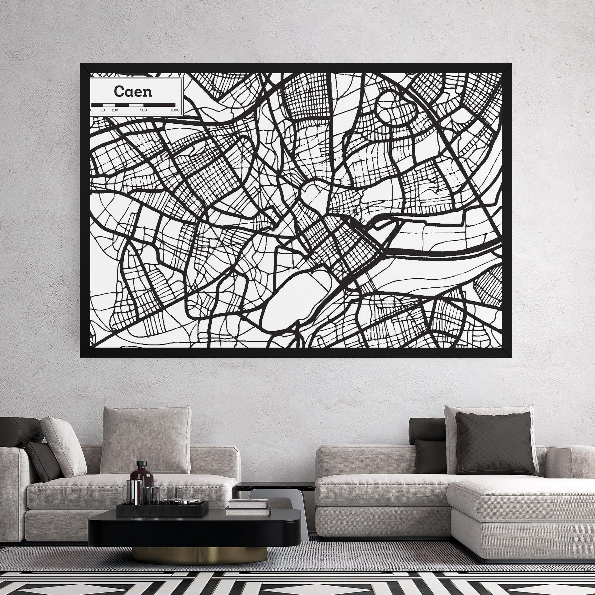 Obraz na Płótnie Caen Map mockup 2