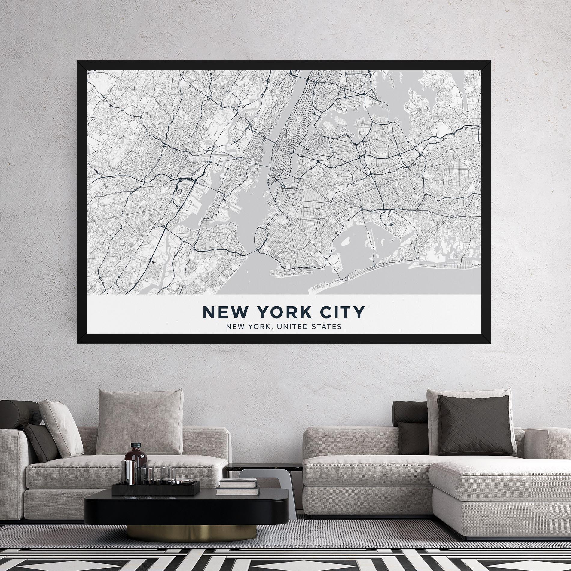 Obraz na Płótnie New York Map mockup 2