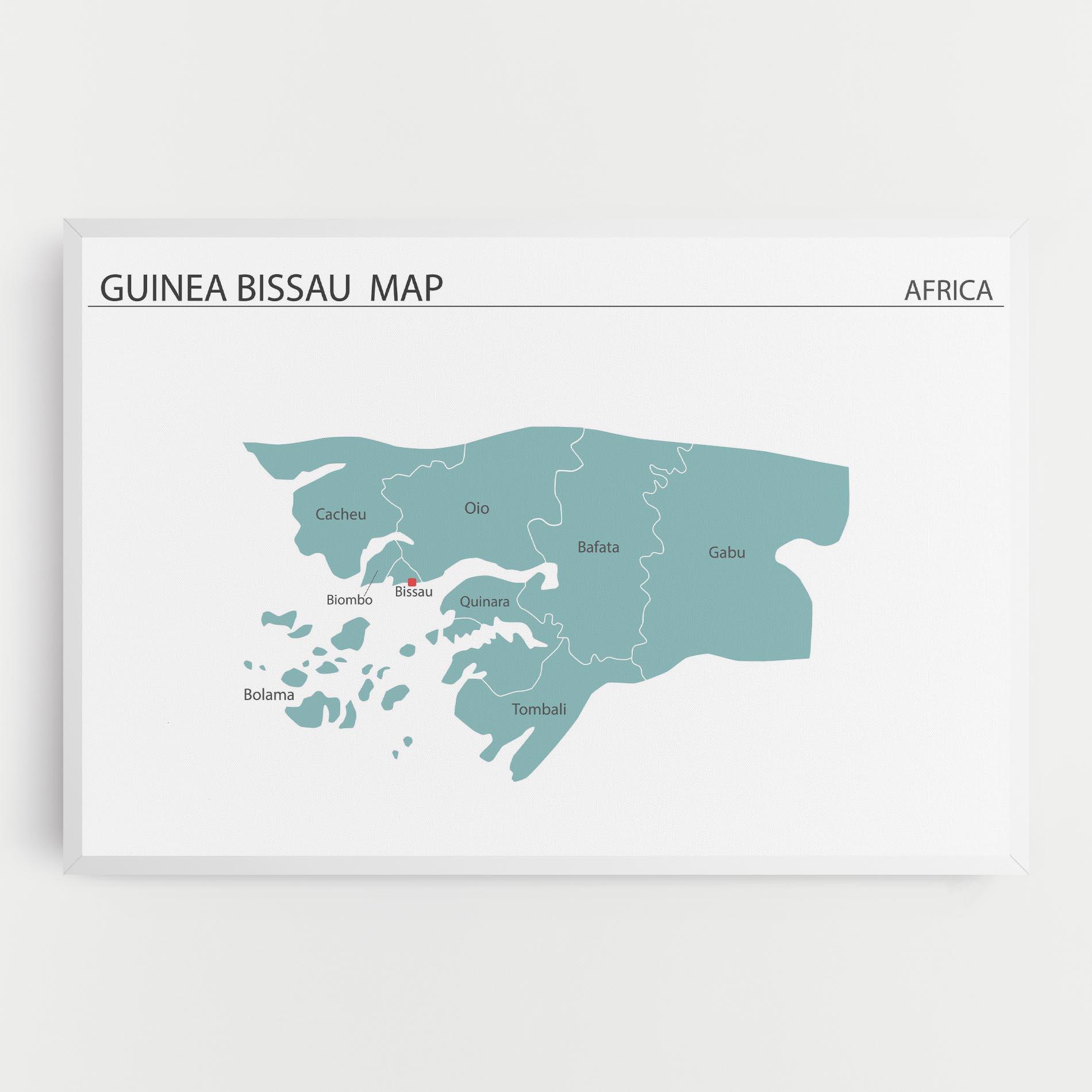 Obraz na Płótnie Guinea Bissau Map mockup 0